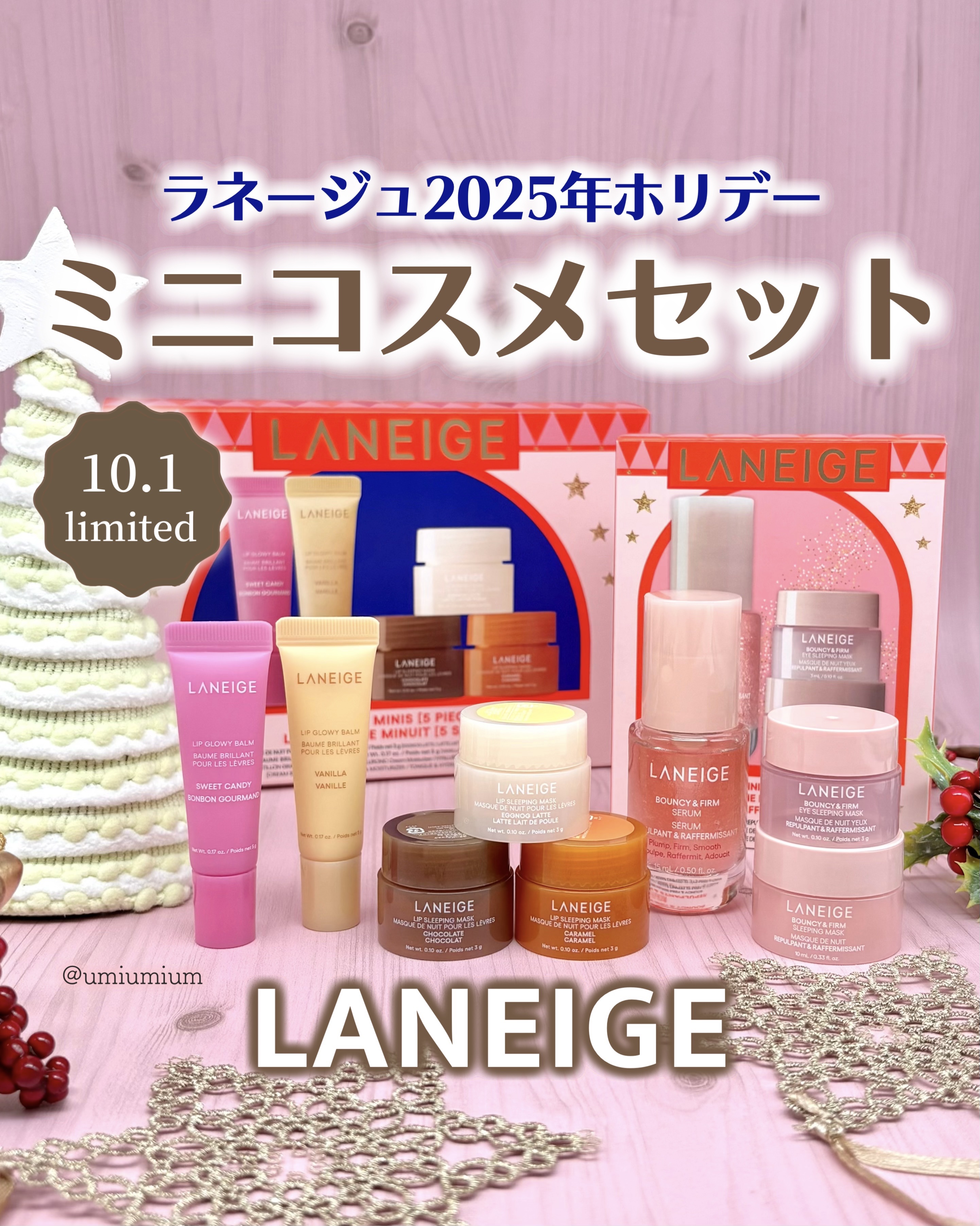 リップスリーピングマスク ミッドナイトミニズ N/LANEIGE/リップケアを使ったクチコミ（1枚目）