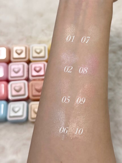 ミルクブリンハートライター/Colorgram/パウダーハイライトを使ったクチコミ(7枚目)