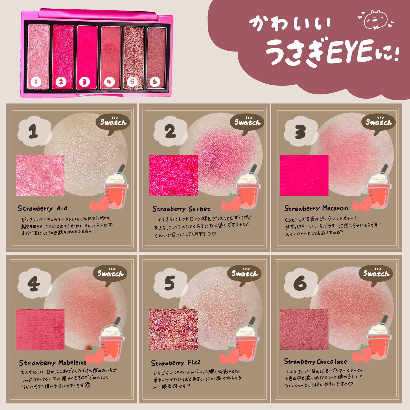 プレイカラーアイズミニ クッキークラス/ETUDE/アイシャドウパレットを使ったクチコミ（3枚目）