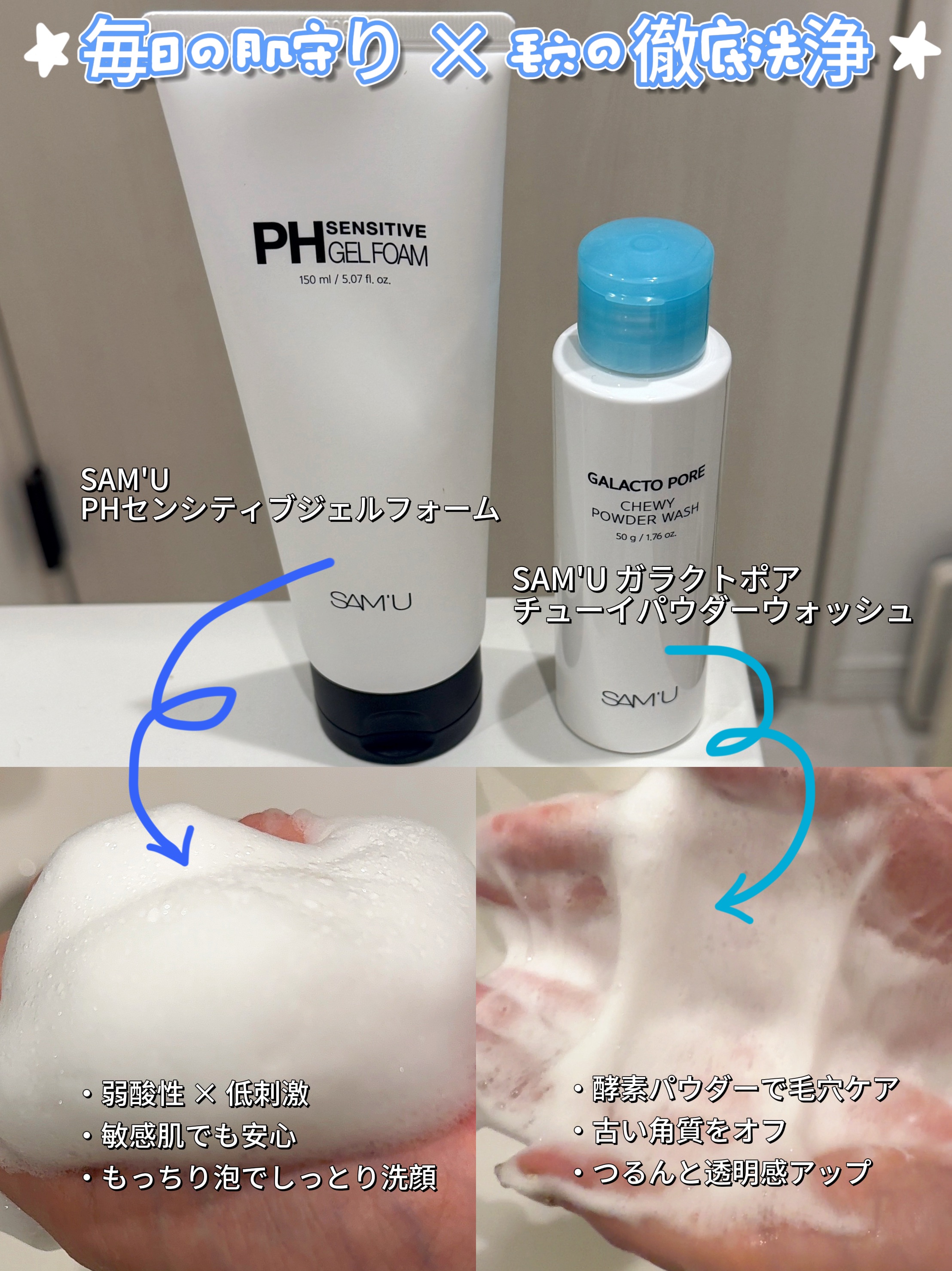 サミュ ガラクトポア チューイー パウダーウォッシュ/SAM'U/洗顔パウダーを使ったクチコミ（1枚目）