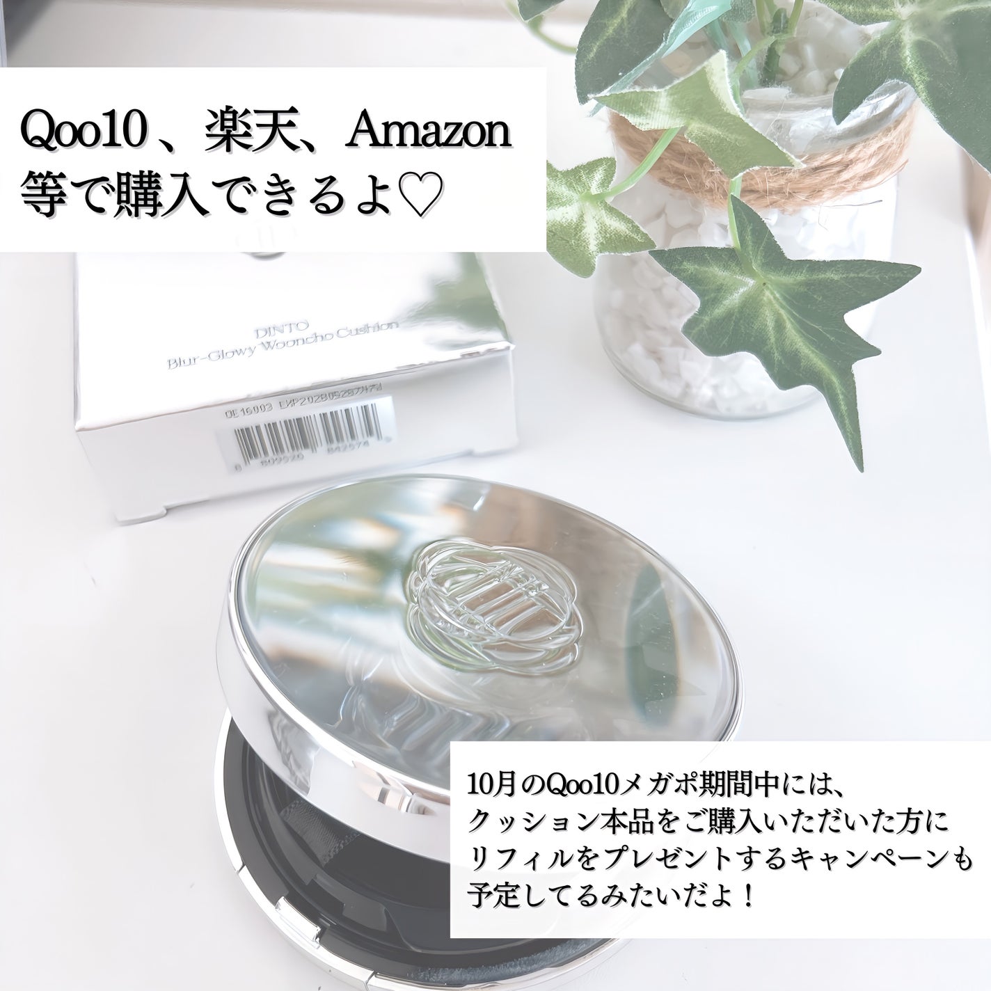 ブラーグローイクッション/Dinto/クッションファンデーションを使ったクチコミ(5枚目)