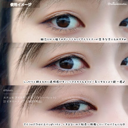 エテュセ ラスティング ジェルライナー 19 インディゴブラック/ettusais/ジェルアイライナーの画像