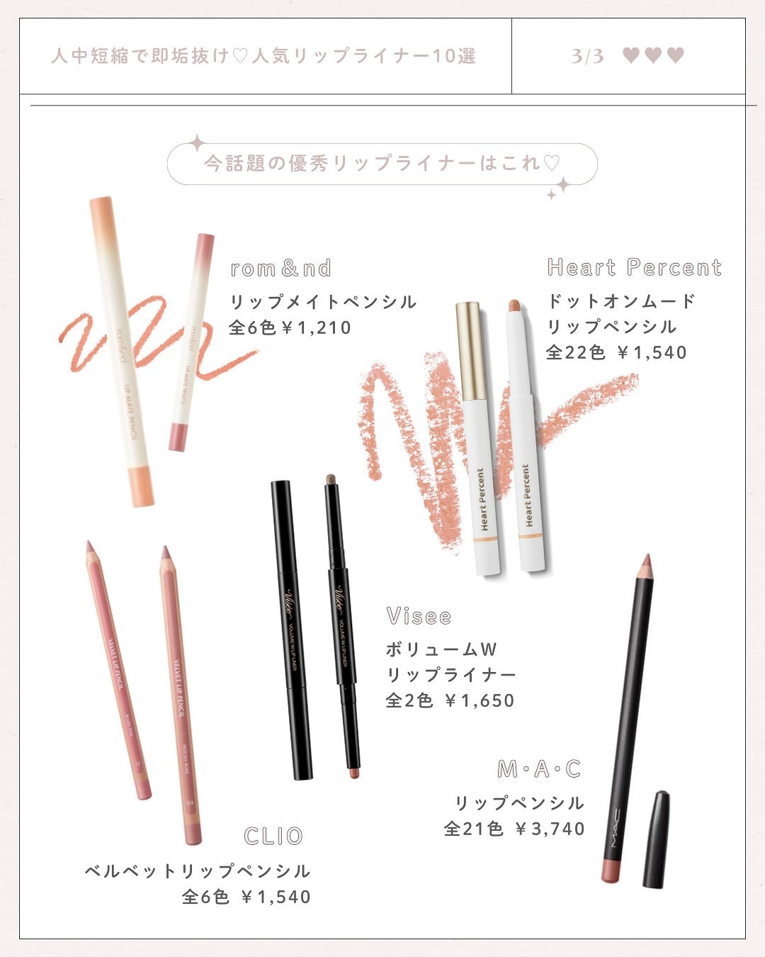 スムース&ステイリップライナー N(カートリッジ)/マキアージュ/リップライナーを使ったクチコミ(3枚目)