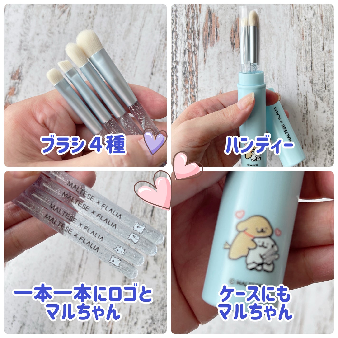 amino.フォロパ100 on LIPS 「メイクブラシ4本セット🩵MALTESE×FLALIAコラボをド..」(2枚目)