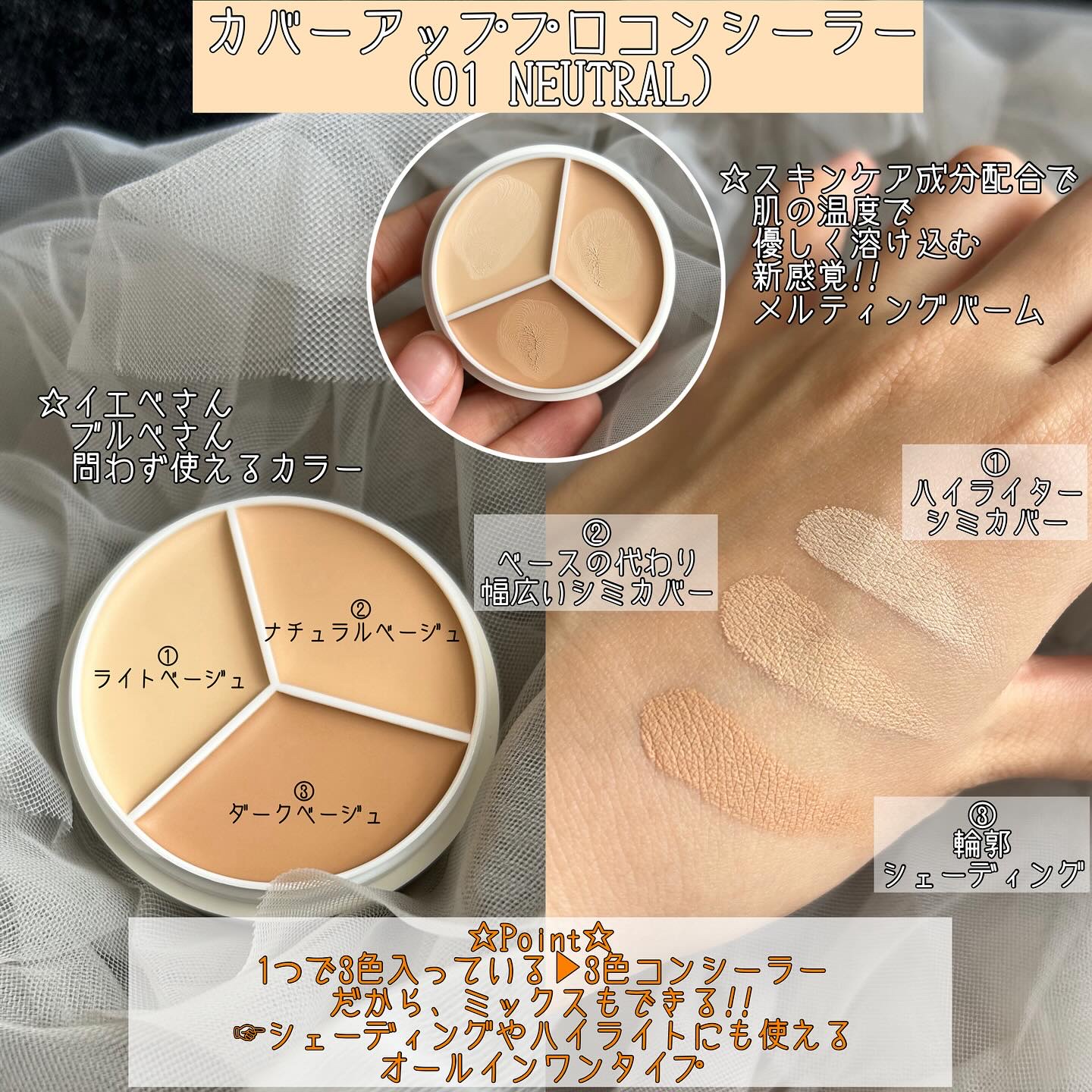 カバーアッププロコンシーラー/TFIT/パレットコンシーラーを使ったクチコミ（2枚目）