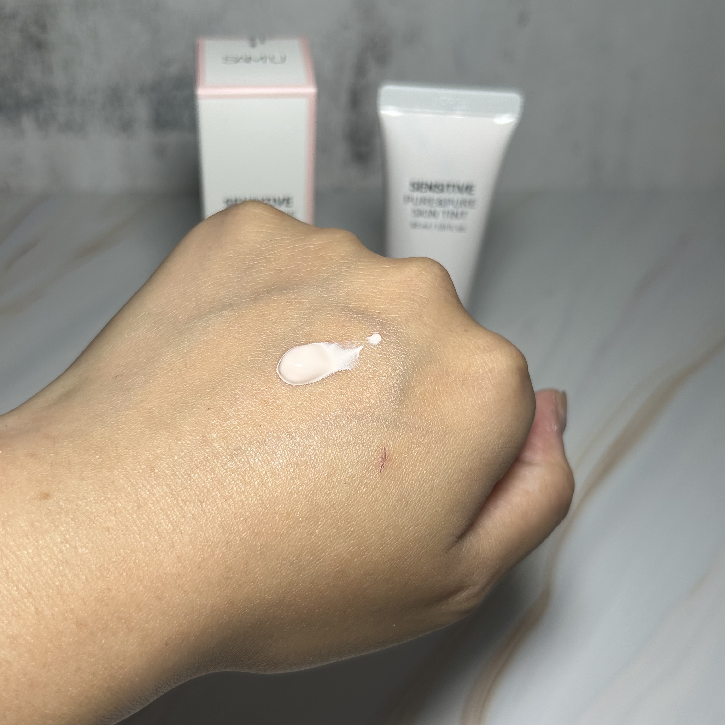 センシティブピュア＆ピュアスキンティント/SAM'U/化粧下地を使ったクチコミ（2枚目）