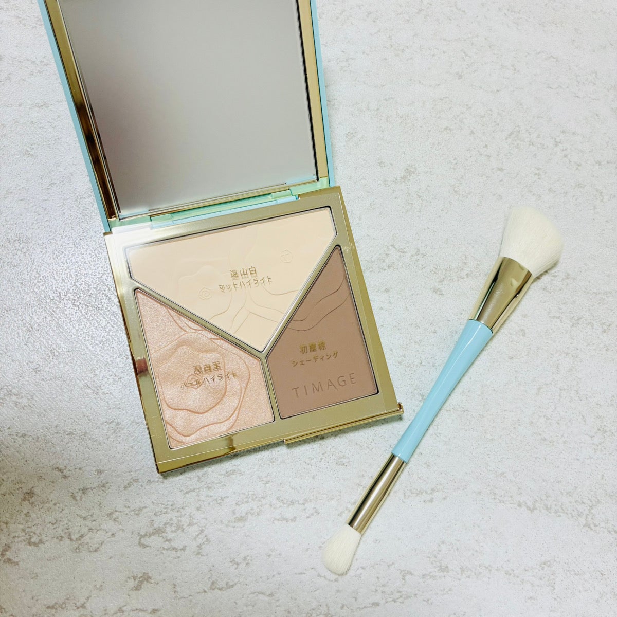 ハイライトシェーディングパレット/TIMAGE/パウダーハイライトを使ったクチコミ(1枚目)