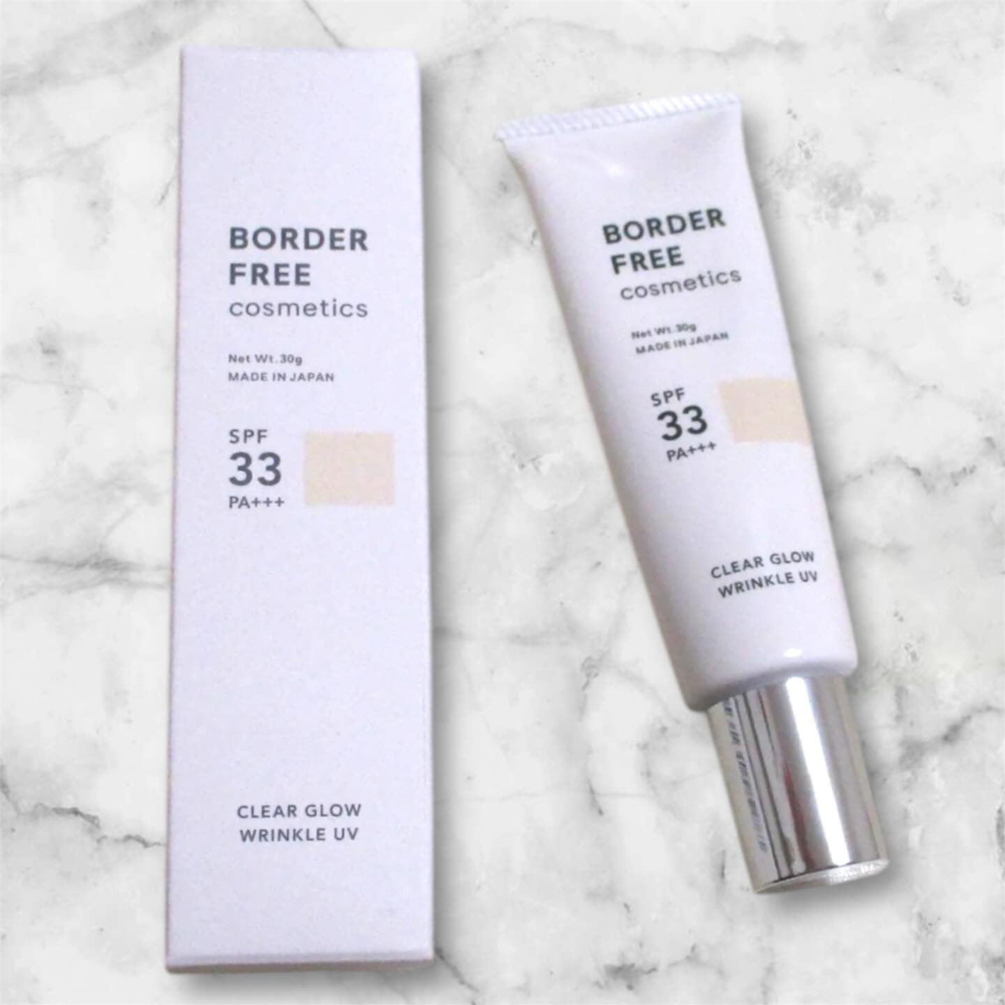 BORDER FREE cosmeticsから商品提供を頂きました。

肌なじみの良いピンクベージュのテクスチャー
が印象的です☺️🌠
SPF値が高いと紫外線カット効果が強い一方で
肌への負担も大きいみたいですね🌿
紫外線吸収剤不使用の