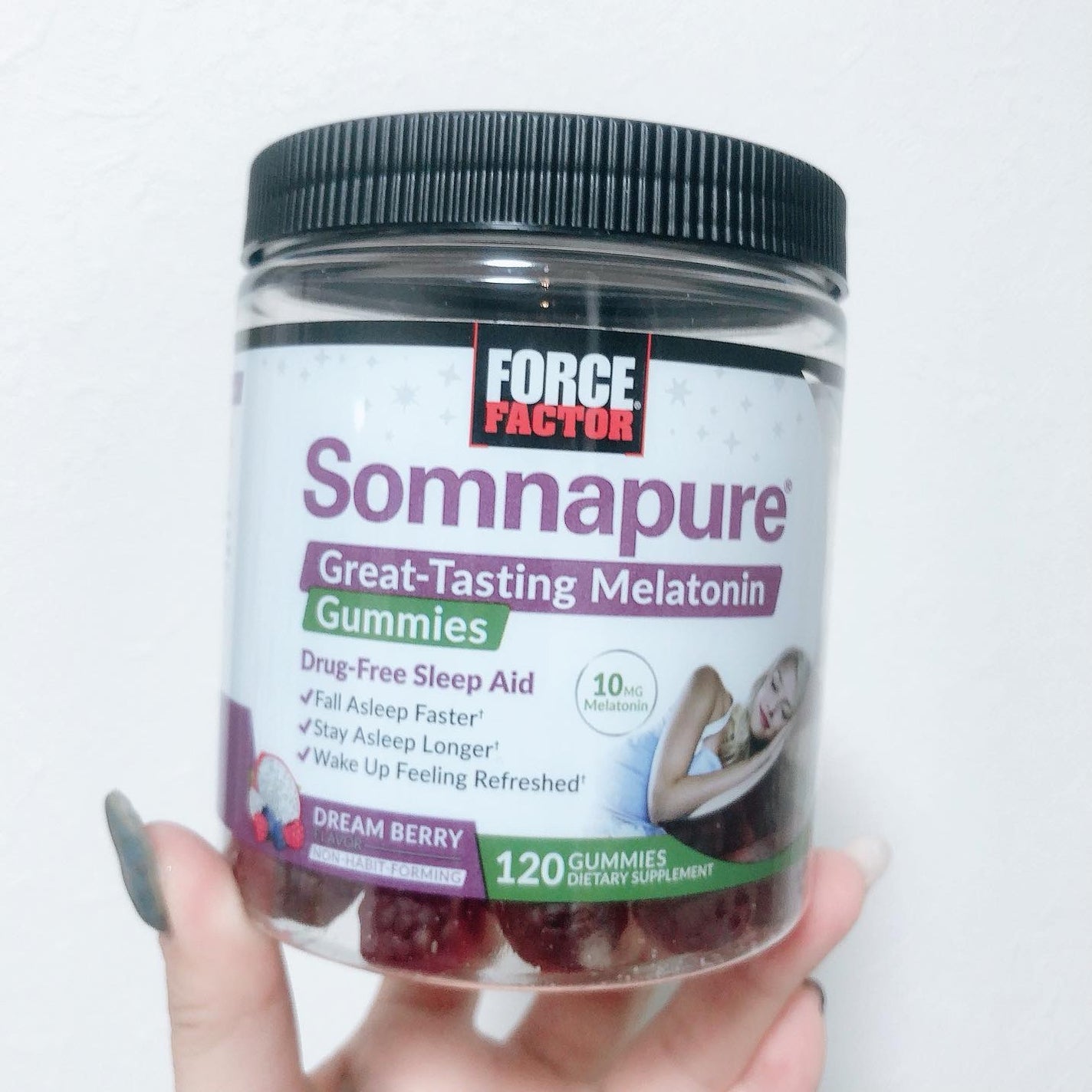 Somnapure Great-Tasting Melatonin Gummies/FORCE FACTOR/健康サプリメントを使ったクチコミ(2枚目)