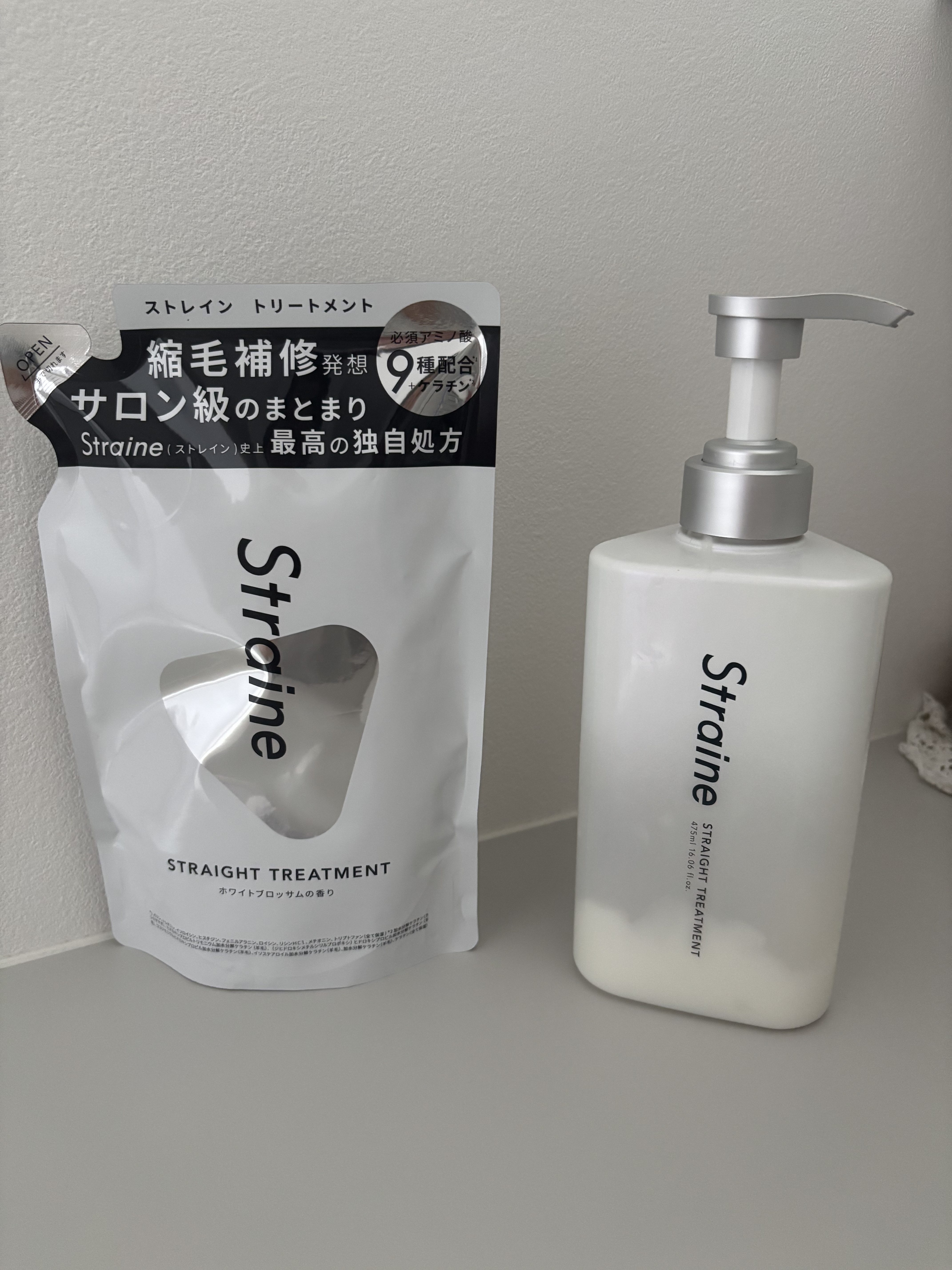 ストレートシャンプー/ストレートトリートメント ホワイトブロッサムの香り トリートメント/Straine/市販シャンプーを使ったクチコミ（1枚目）