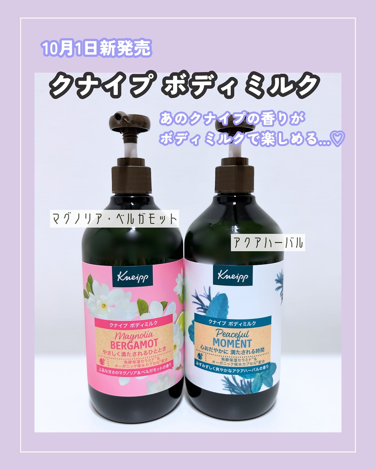 クナイプ ボディミルク ピースフルモーメント アクアハーバルの香り 430g/クナイプ/ボディミルクを使ったクチコミ（2枚目）