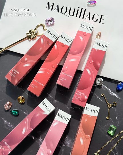 リップグロウボム/マキアージュ/リップティントを使ったクチコミ(4枚目)