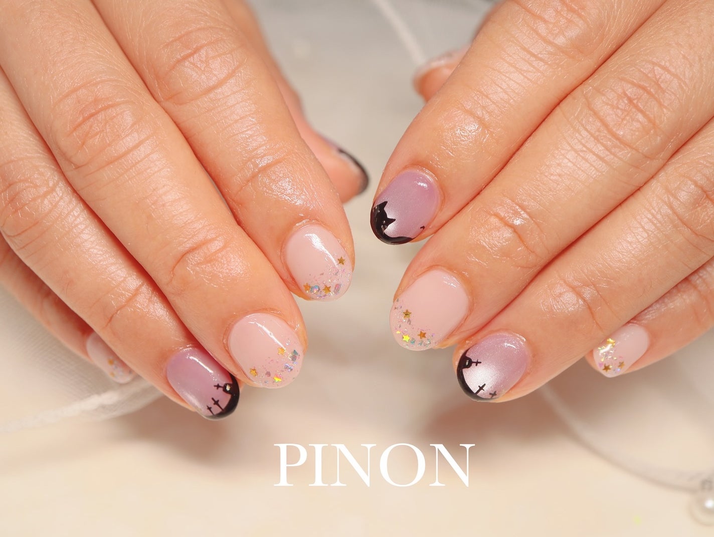 shino on LIPS 「simplecourseハロウィン👻🎃🐈⬛と🪦がフレンチライ..」(2枚目)