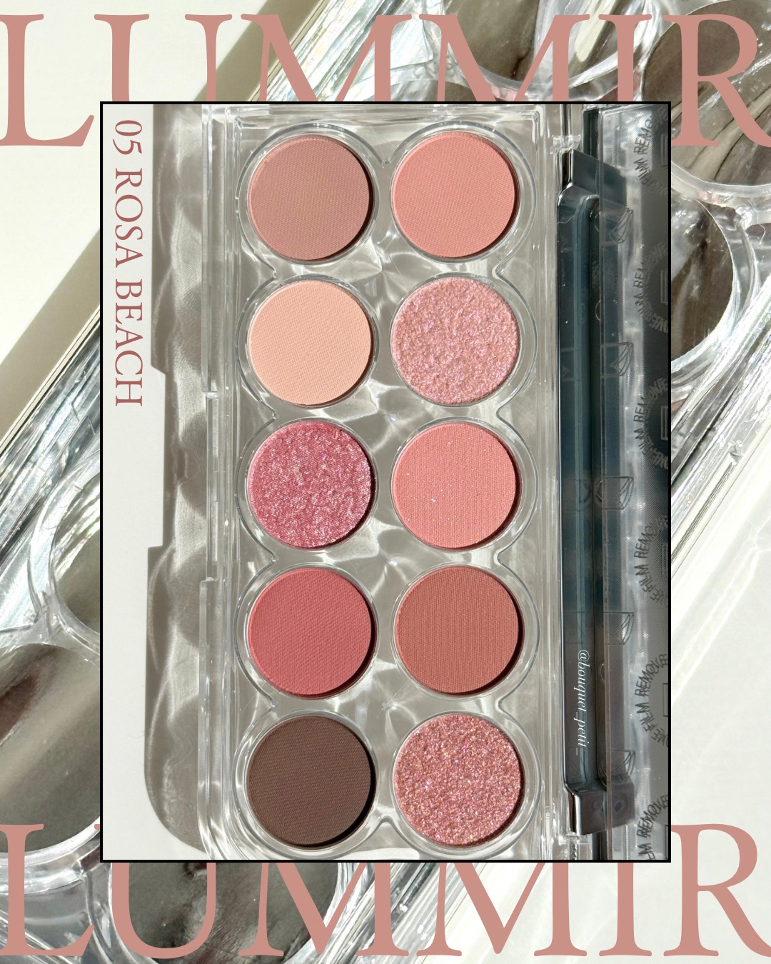 【PR】 
𝗟𝘂𝗺𝗺𝗶𝗿/𝑳𝒊𝒈𝒉𝒕 𝑶𝒏 𝑬𝒚𝒆𝒔 𝑺𝒉𝒂𝒅𝒐𝒘 𝑷𝒂𝒍𝒆𝒕𝒕𝒆

LUMMIR大人気アイシャドウパレットの｟05 ロサビーチ｠をご紹介💓

こちらはピンクから