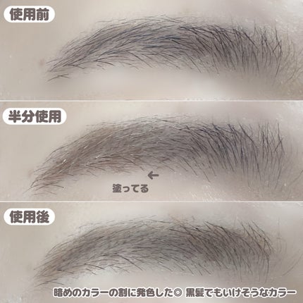 インスパイアスキニーブロウカラ/mude/眉マスカラを使ったクチコミ(7枚目)