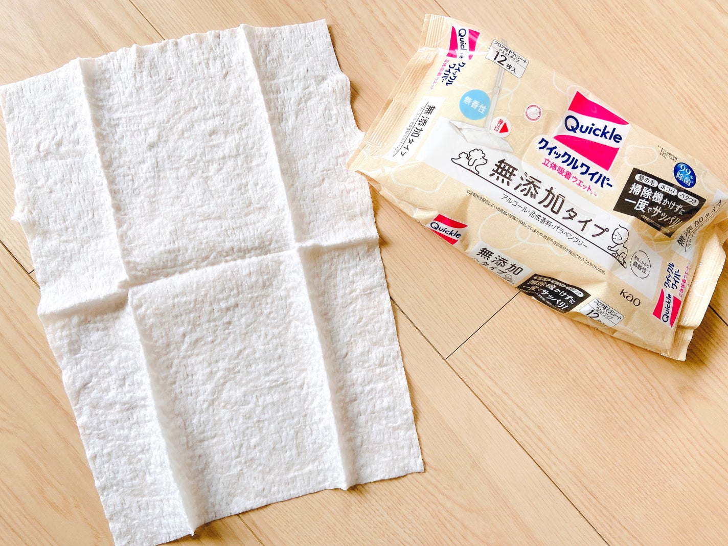 クイックルワイパー 立体吸着ウエットシート/クイックル/その他を使ったクチコミ(5枚目)