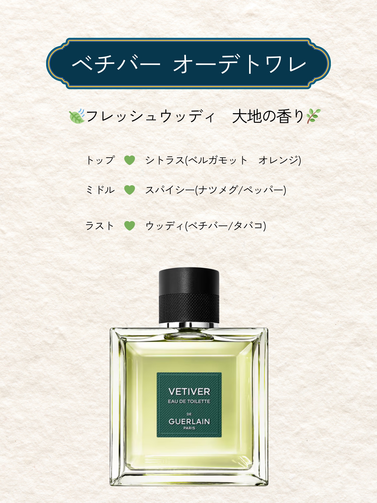 ベチバー - オーデトワレ/GUERLAIN/香水(メンズ)を使ったクチコミ（2枚目）