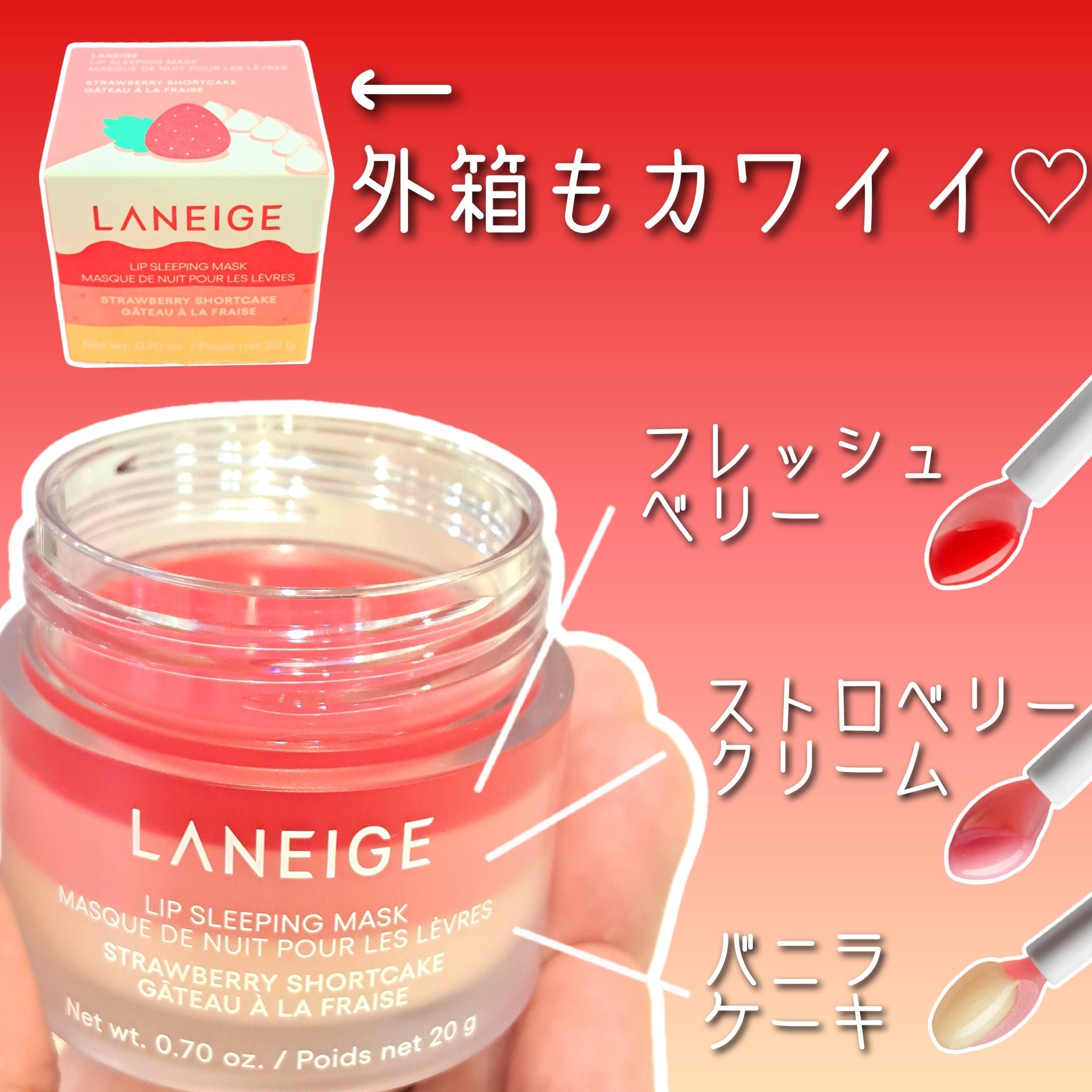 リップスリーピングマスク/LANEIGE/リップバームを使ったクチコミ（2枚目）