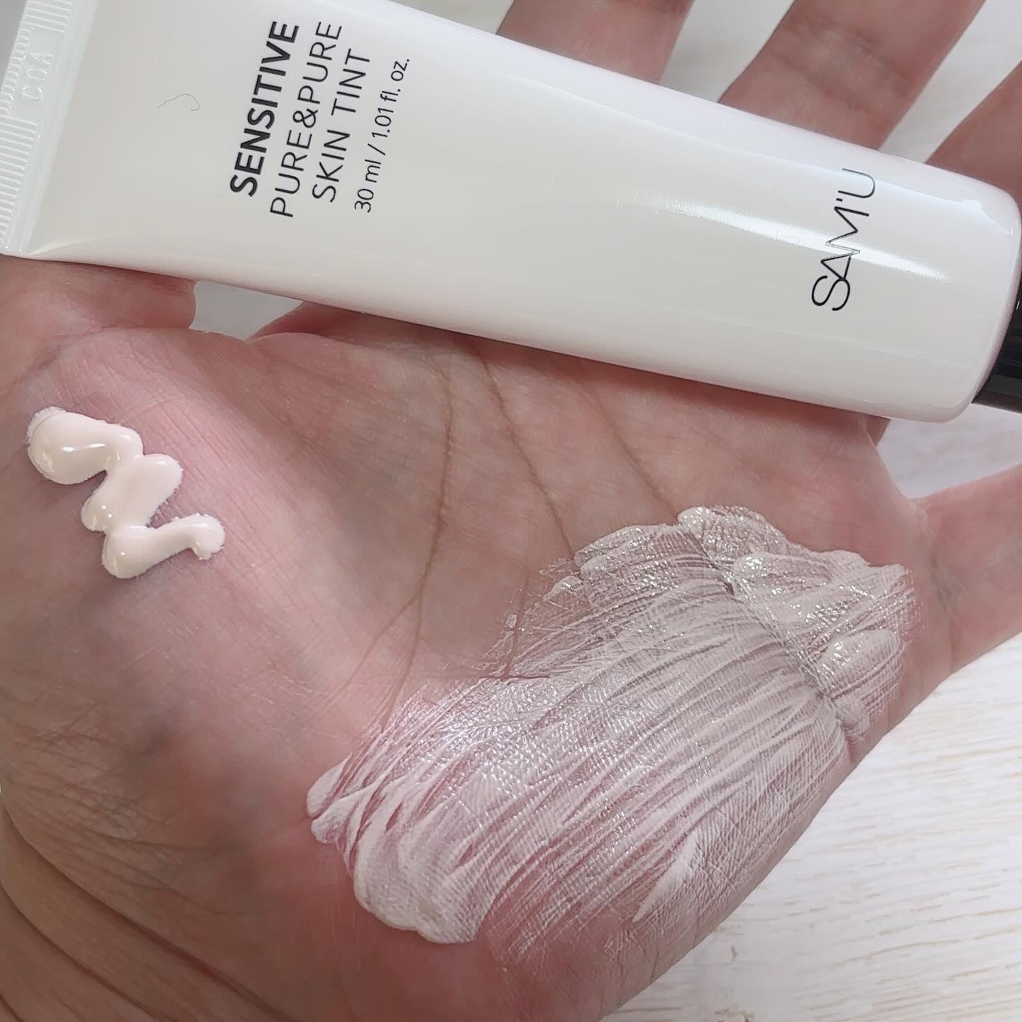 センシティブピュア＆ピュアスキンティント/SAM'U/化粧下地を使ったクチコミ（3枚目）