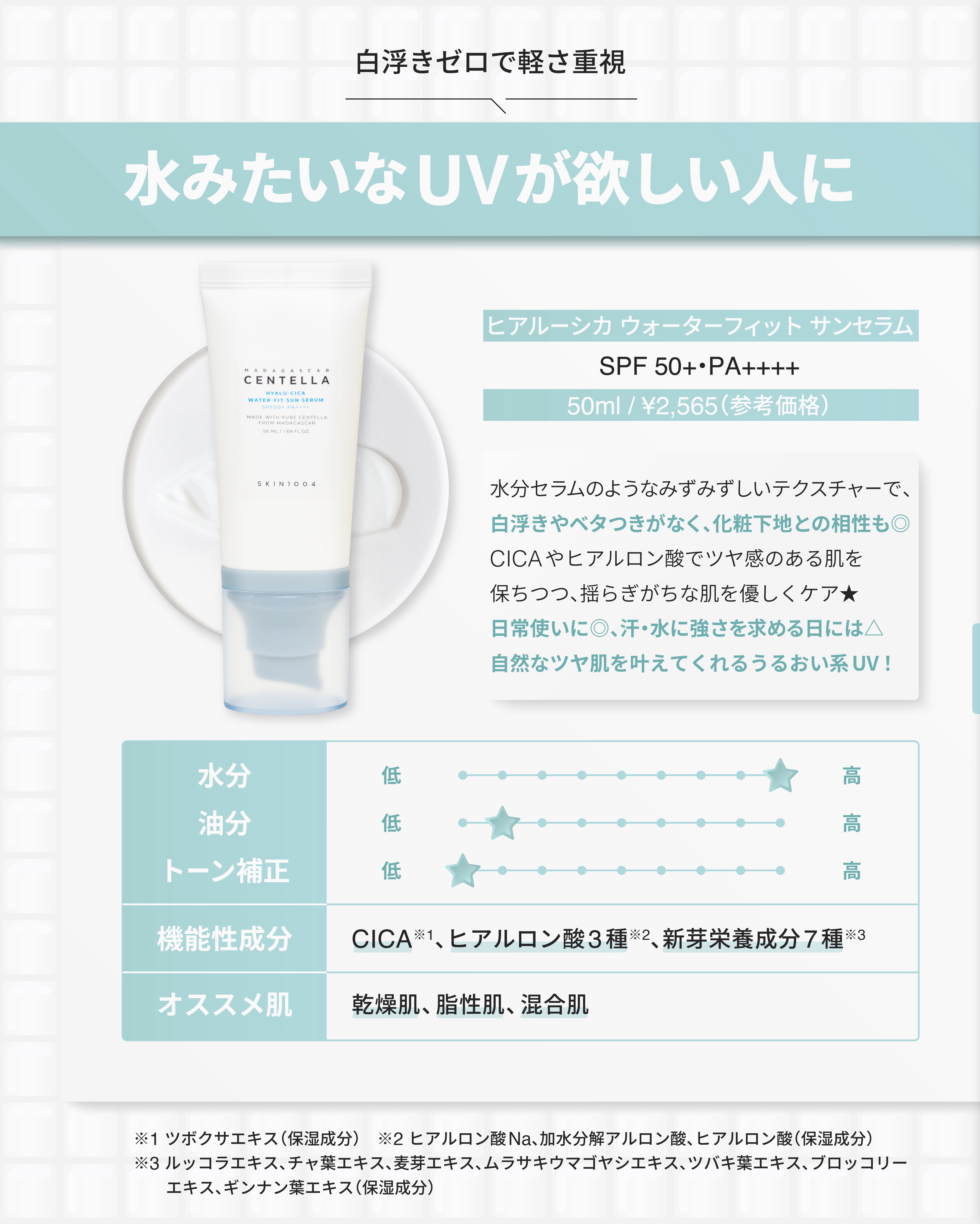 センテラ エアフィット サンクリーム ライト/SKIN1004/その他スキンケアを使ったクチコミ（3枚目）