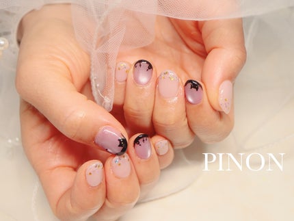 #ハロウィンネイル,#黒猫ネイル,#マグネットネイル,#秋ネイルのネイルデザイン