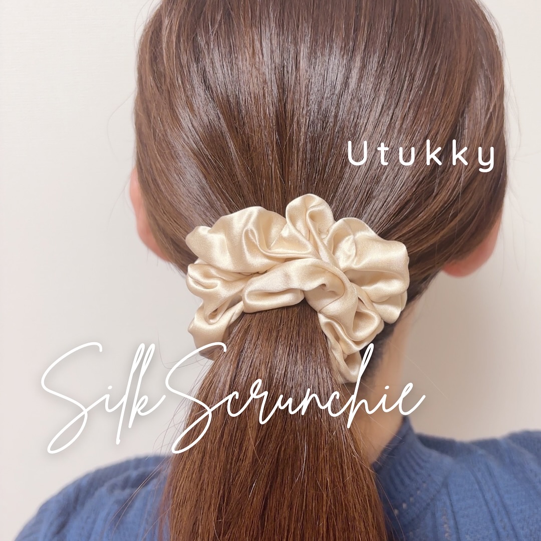 シルクヘアゴム/Utukky/その他スタイリングを使ったクチコミ（1枚目）