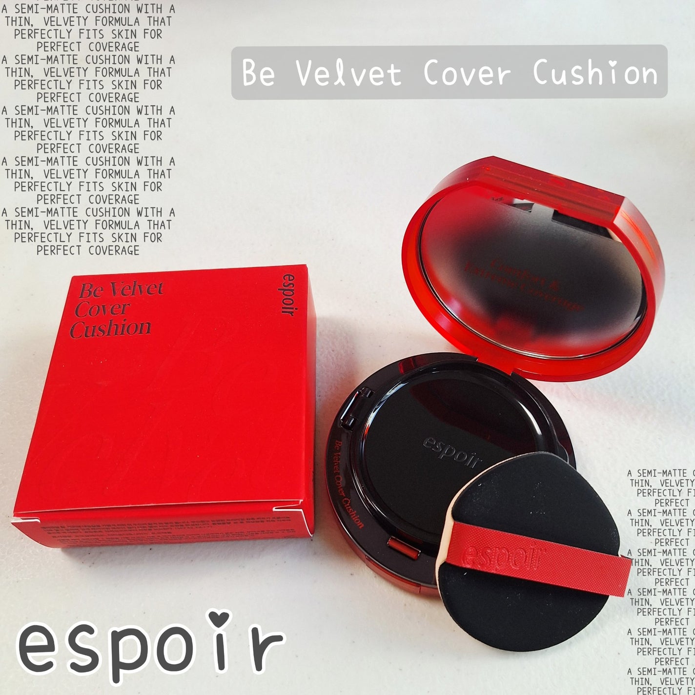 ビーベルベットカバークッション/espoir/クッションファンデーションを使ったクチコミ(1枚目)