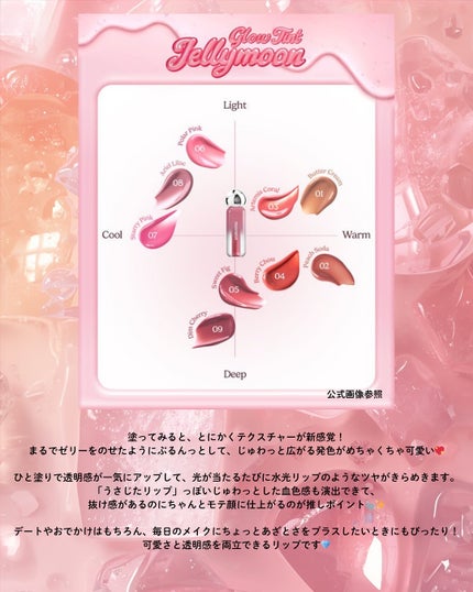 ジェリームーングロウティント/moonshot/リップグロスを使ったクチコミ(4枚目)