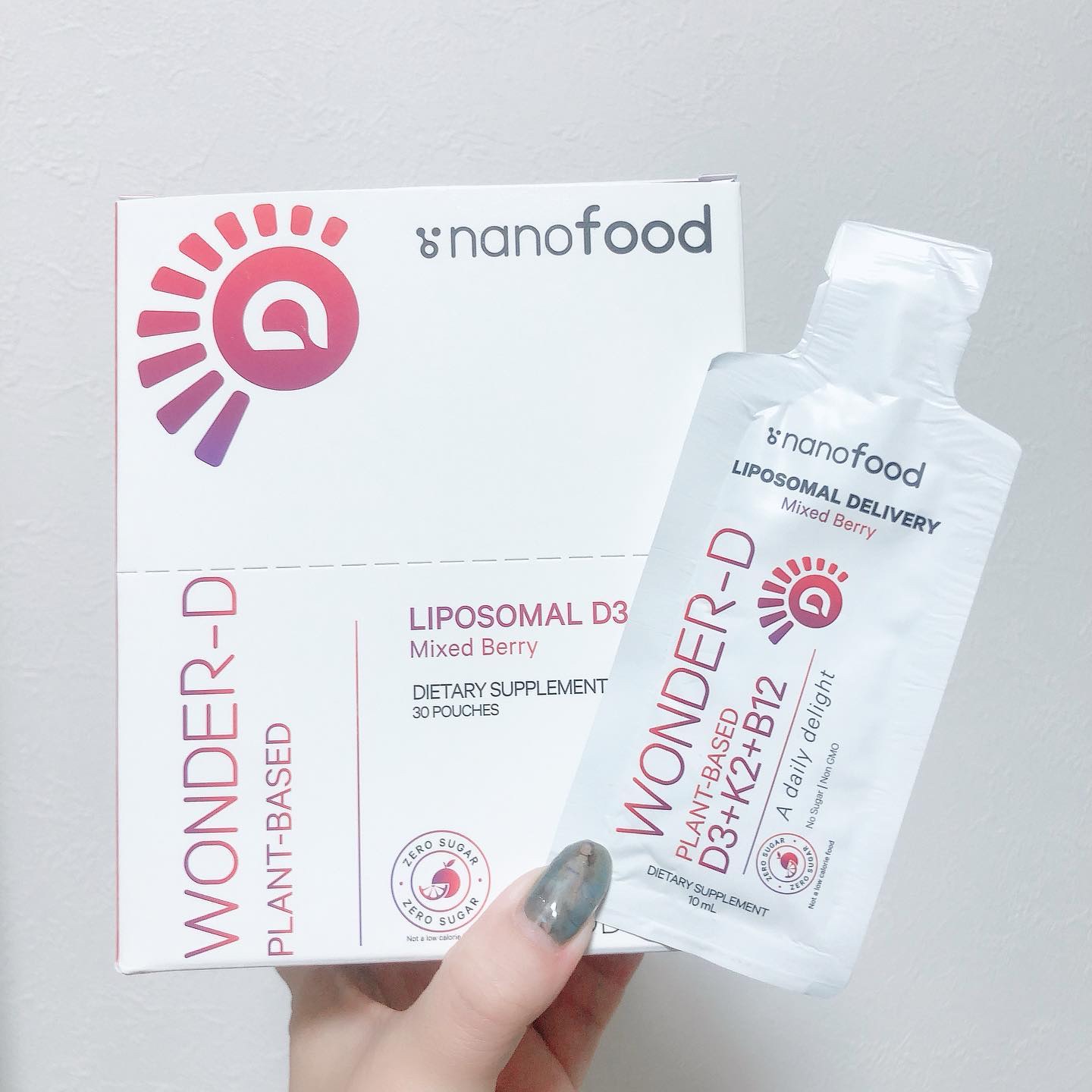 Wonder-D Vegan Vitamin D3 + K2 + B12 Liquid Supplement/Nanofood/美容サプリメントを使ったクチコミ（2枚目）