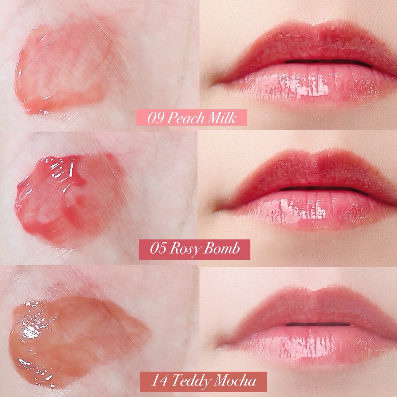 ドットオンムードワンウェイグロイティント 14 テディモカ/Heart Percent/リップティントを使ったクチコミ（3枚目）