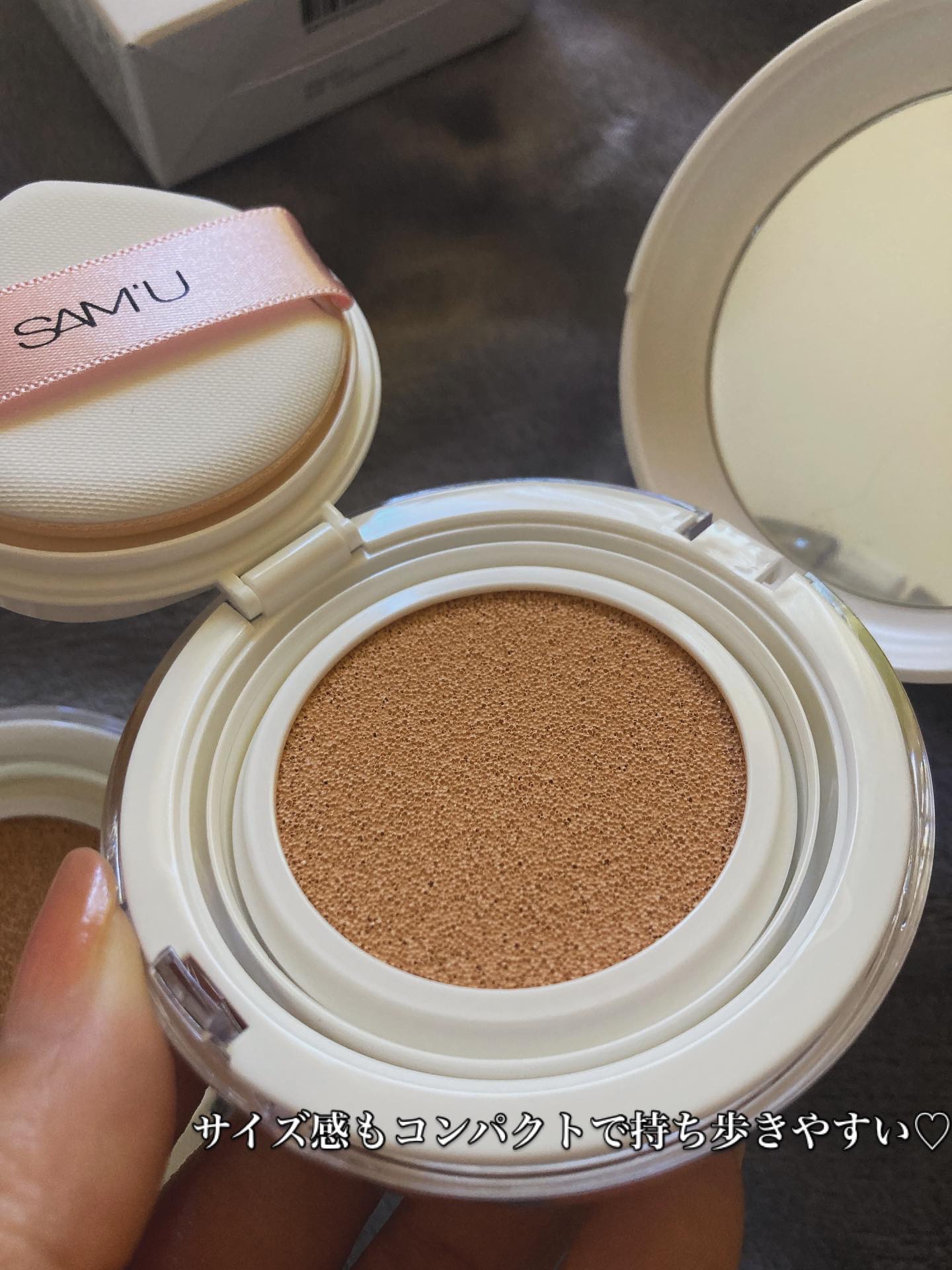 センシティブピュア＆ピュアクッション/SAM'U/クッションファンデーションを使ったクチコミ（2枚目）