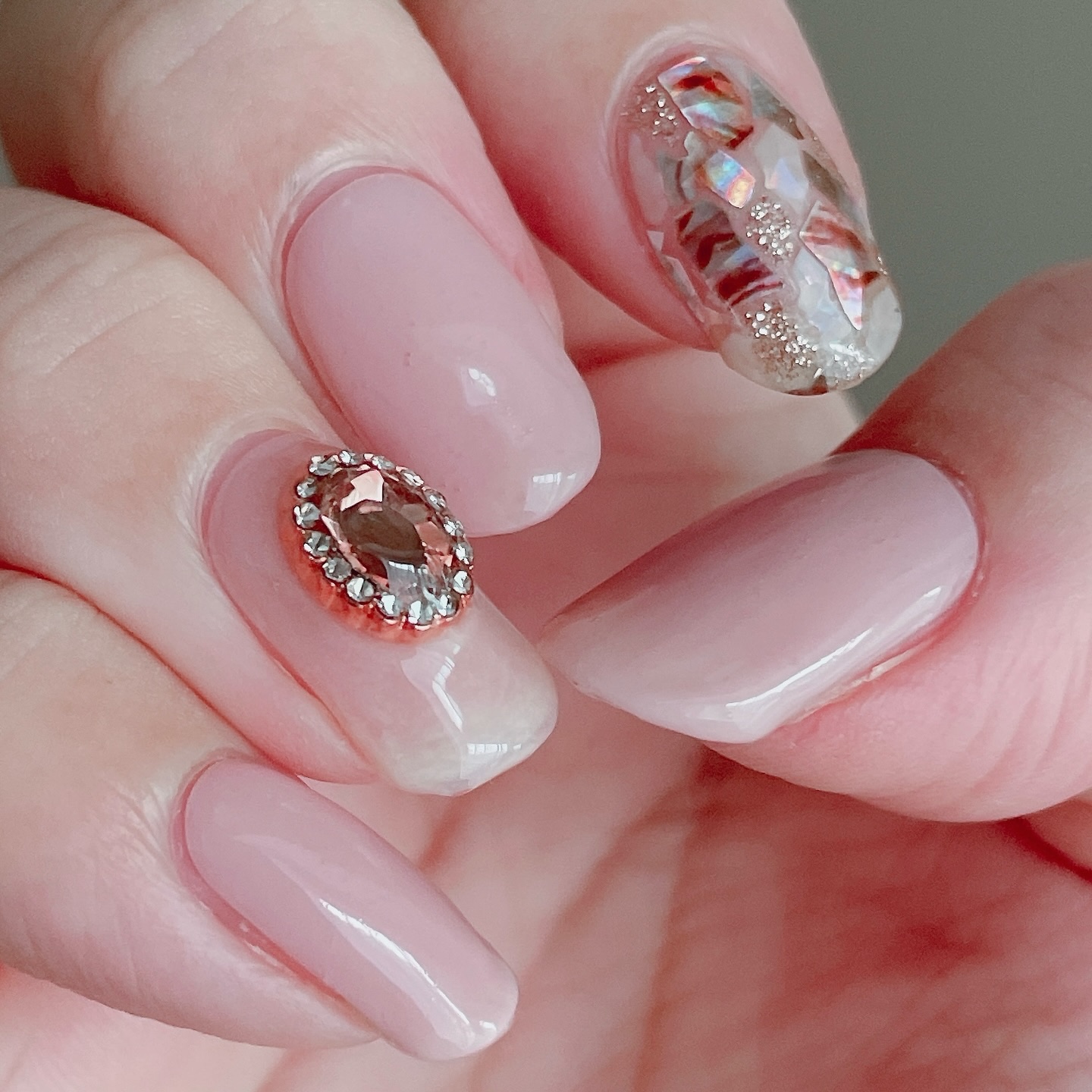 セミキュアジェルネイル（ハンド）/ohora/ネイルシールを使ったクチコミ（3枚目）