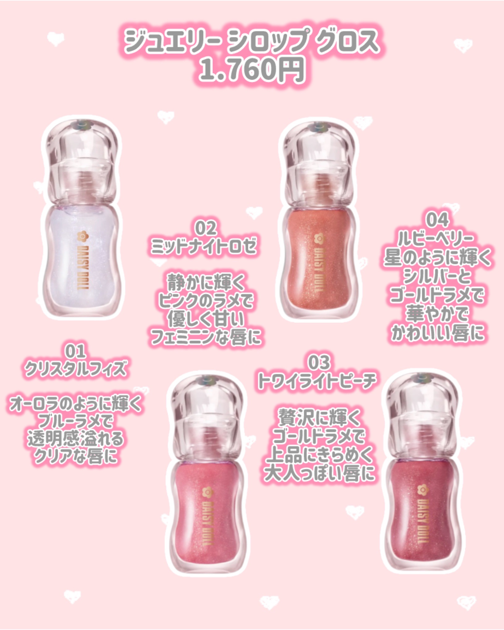 ジュエリー シロップ グロス/DAISY DOLL by MARY QUANT/リップグロスを使ったクチコミ（2枚目）