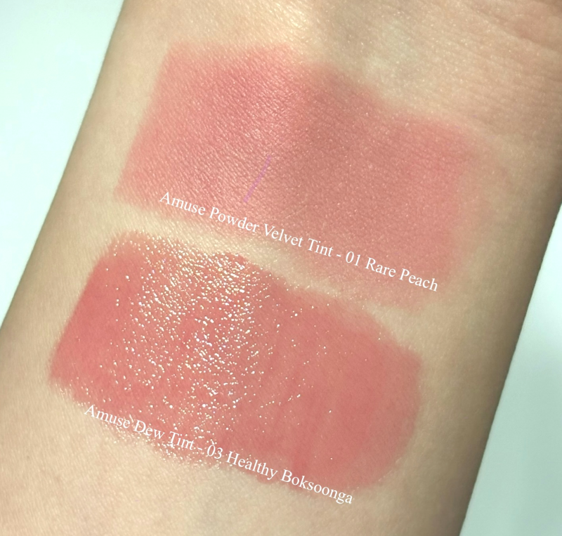 パウダーベルベットティント/AMUSE/リップティントを使ったクチコミ（2枚目）