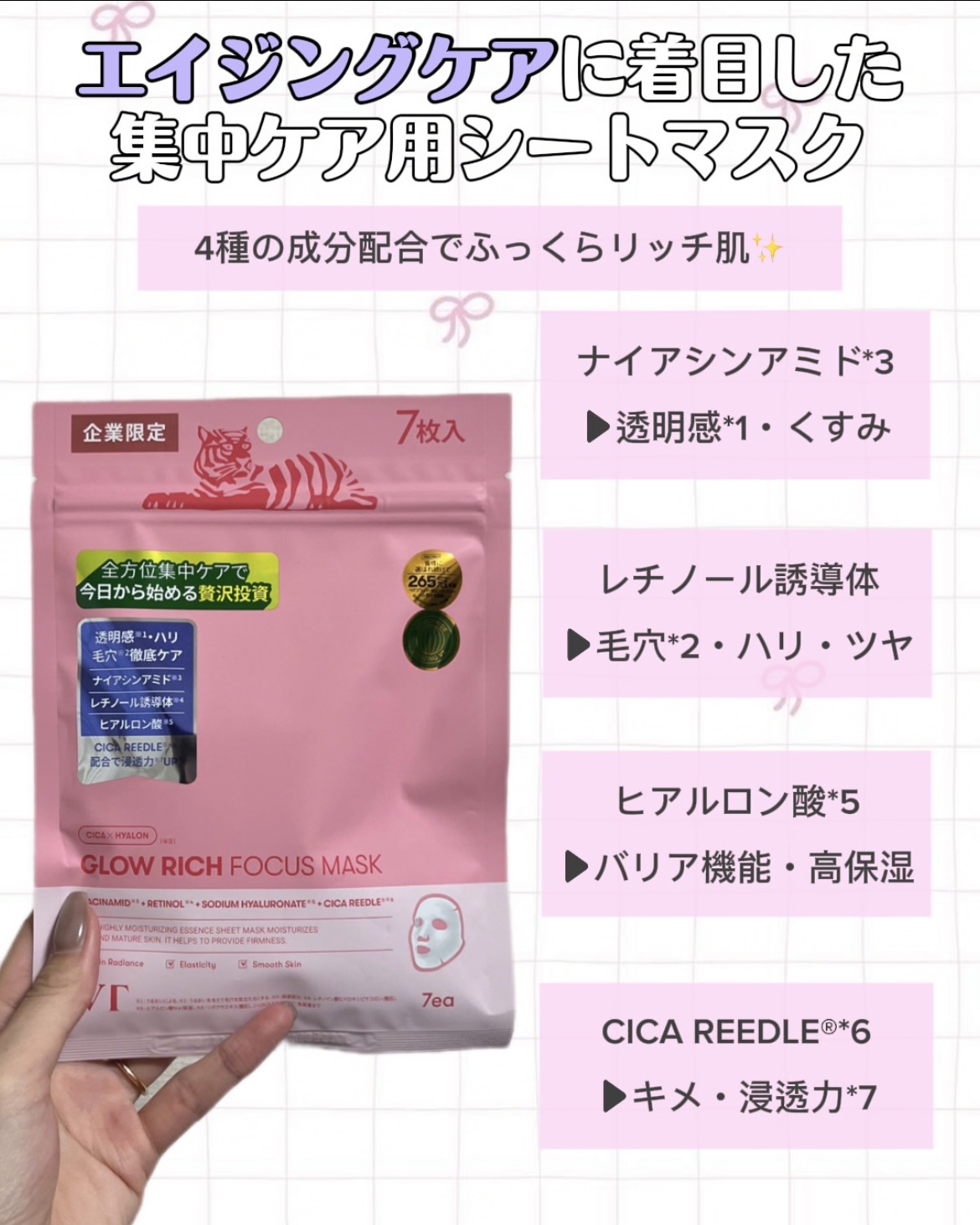 グロウリッチフォーカスマスク/VT/その他スキンケアを使ったクチコミ（2枚目）