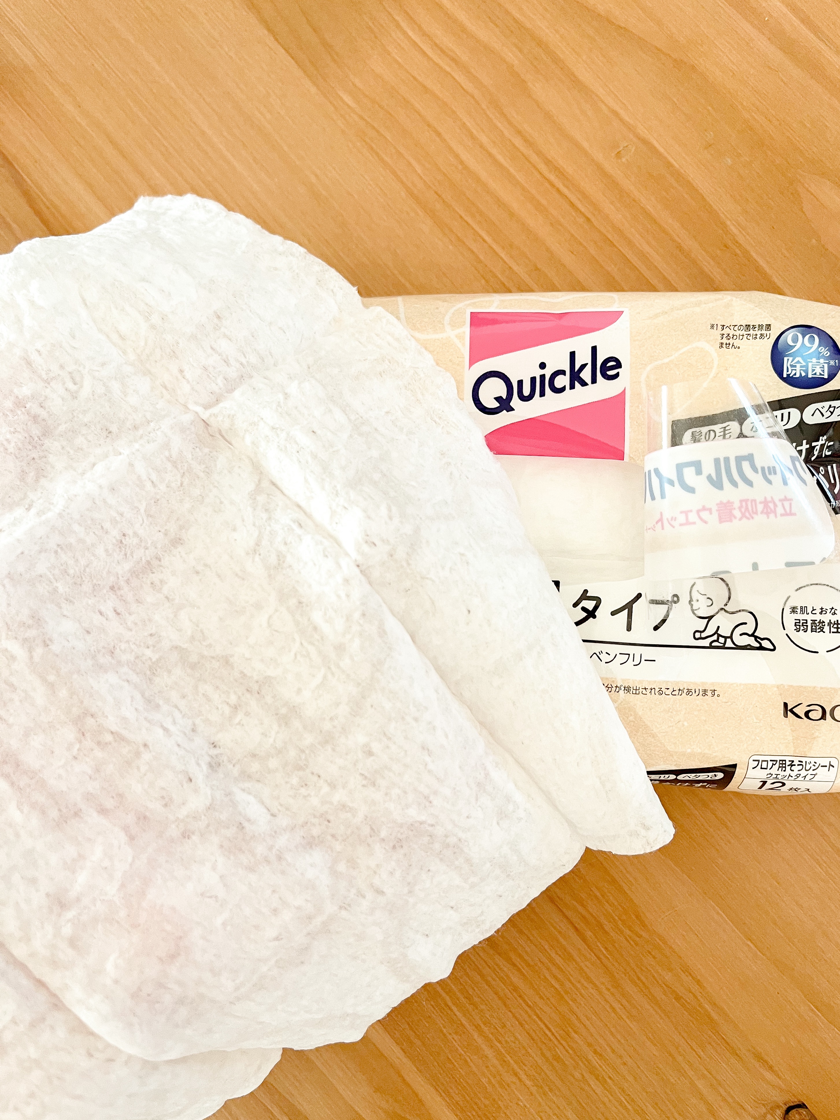 クイックルワイパー 立体吸着ウエットシート 無添加タイプ/花王/その他を使ったクチコミ（2枚目）