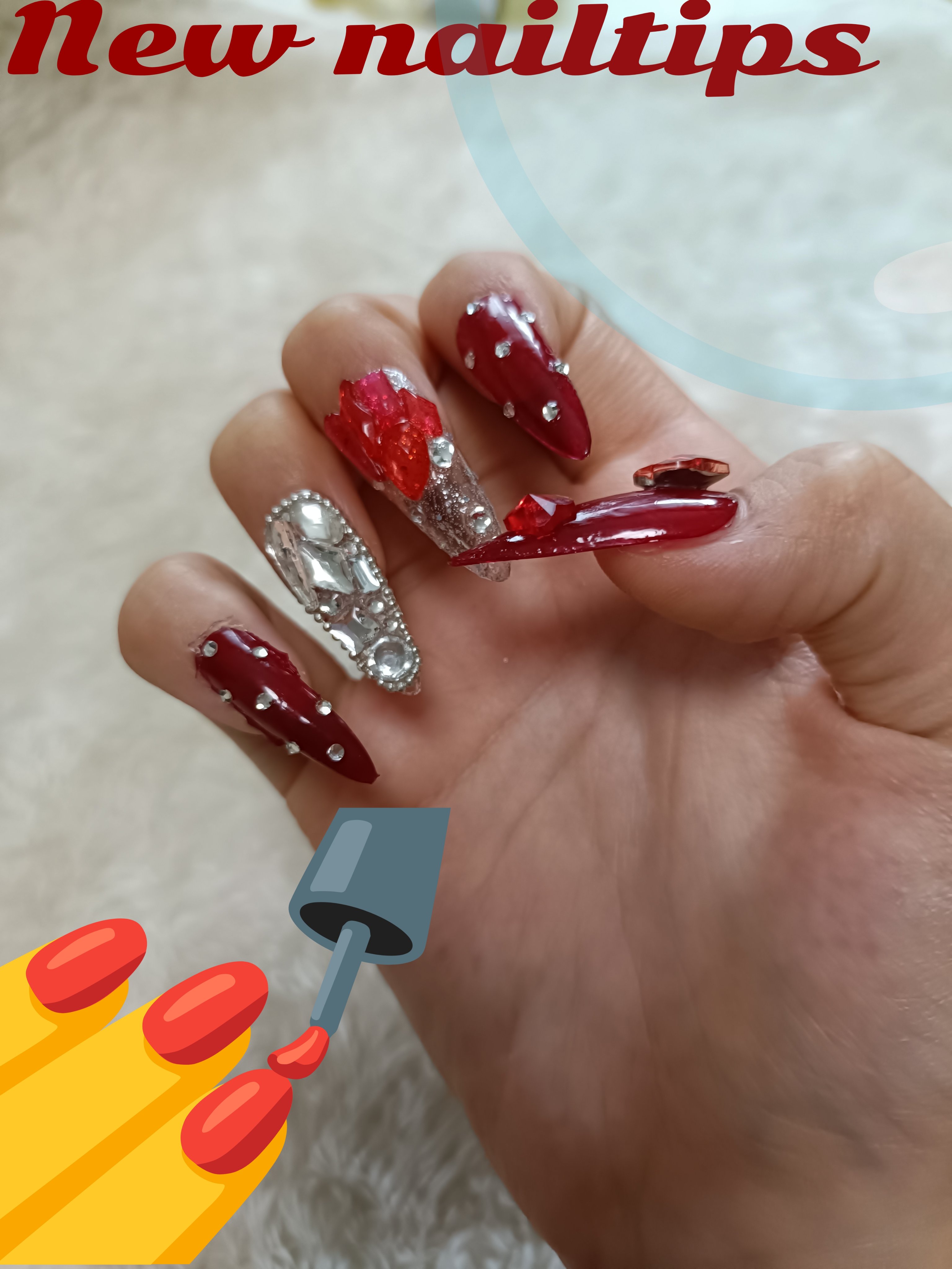 gene TOKYO ネイル レッド/DAISO/マニキュアを使ったクチコミ（1枚目）