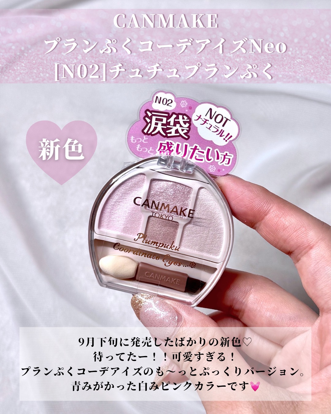 プランぷくコーデアイズ/キャンメイク/パウダーアイシャドウを使ったクチコミ（2枚目）