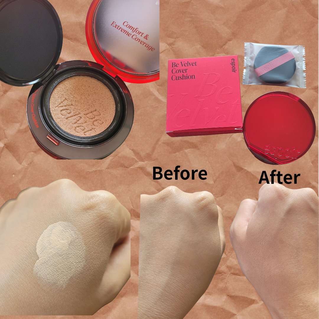 ビーベルベットカバークッション/espoir/クッションファンデーションを使ったクチコミ（2枚目）