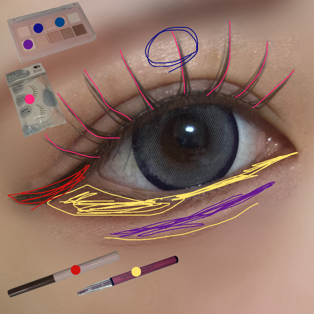 アイライナーペンシルD ボルドー/DAISO/ペンシルアイライナーを使ったクチコミ（2枚目）