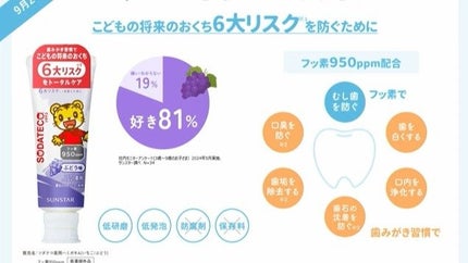 ソダテコこどもハミガキ ぶどう/サンスター/歯磨き粉を使ったクチコミ(3枚目)