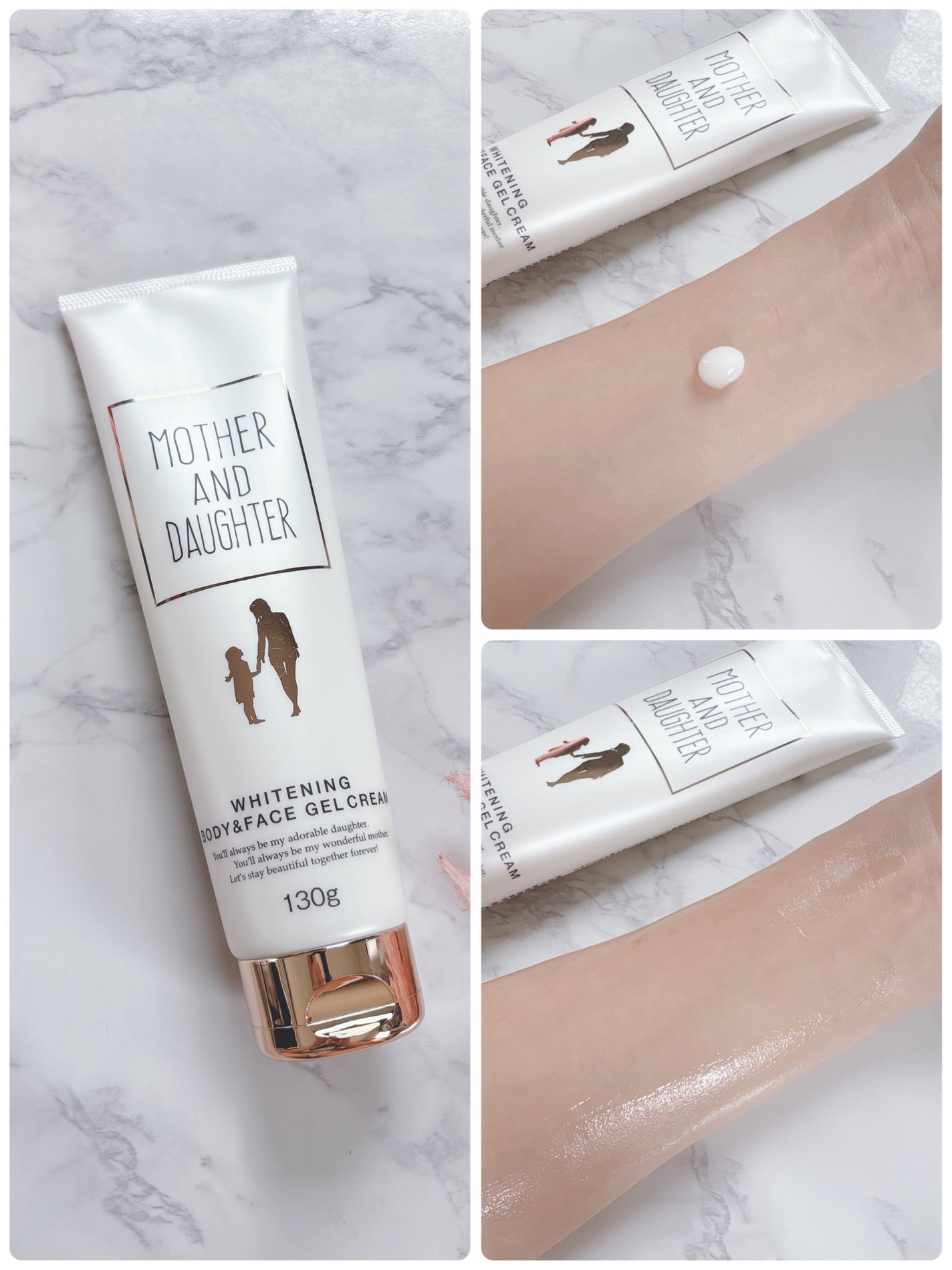 ホワイトニング ボディ&フェイスジェルクリーム【医薬部外品】/Mother&Daughter/フェイスクリームを使ったクチコミ(3枚目)