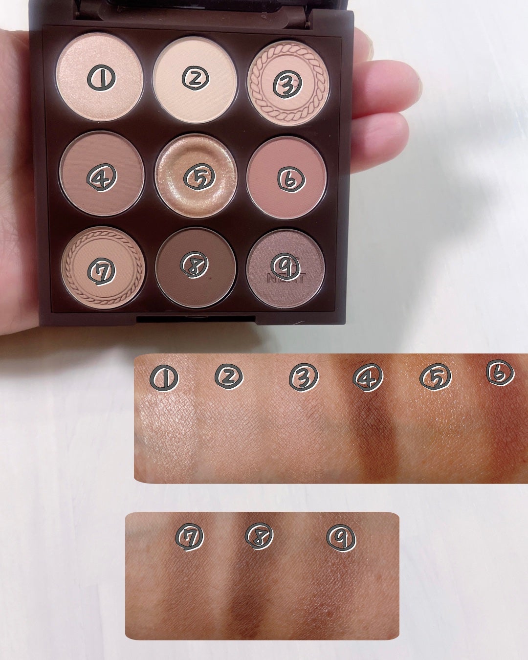 マイフェイブムードアイパレット 9カラー/HOLIKA HOLIKA/アイシャドウパレットを使ったクチコミ(3枚目)