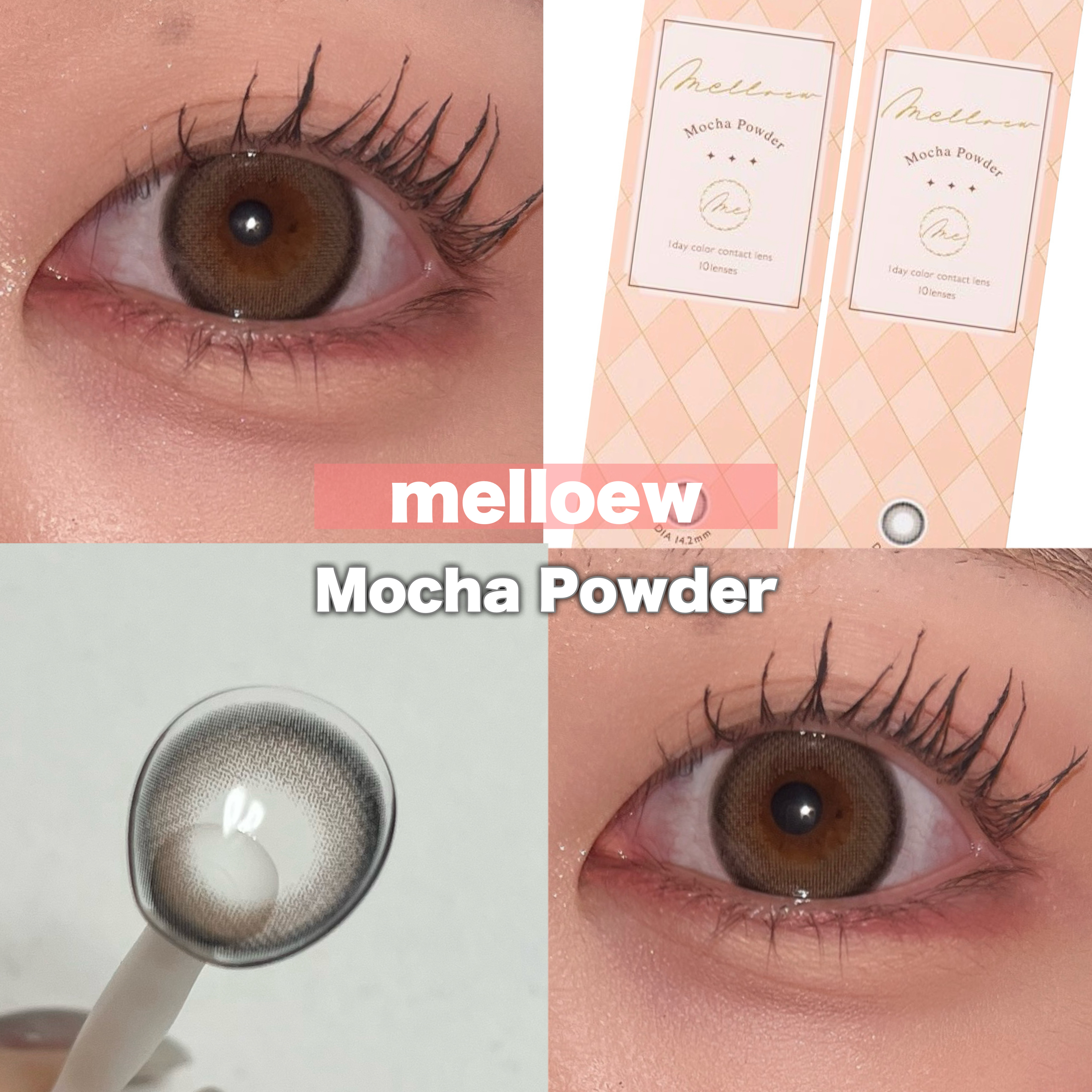 ＼めるるイメモ！フチありベージュブラウン💖／

.
melloew
モカパウダー
¥1485(税込)/10枚
.

DIA 14.2mm
着色直径 13.6mm
BC 8.6mm
含水率 55%

フチあり×ベージュブラウン

ダークブラ