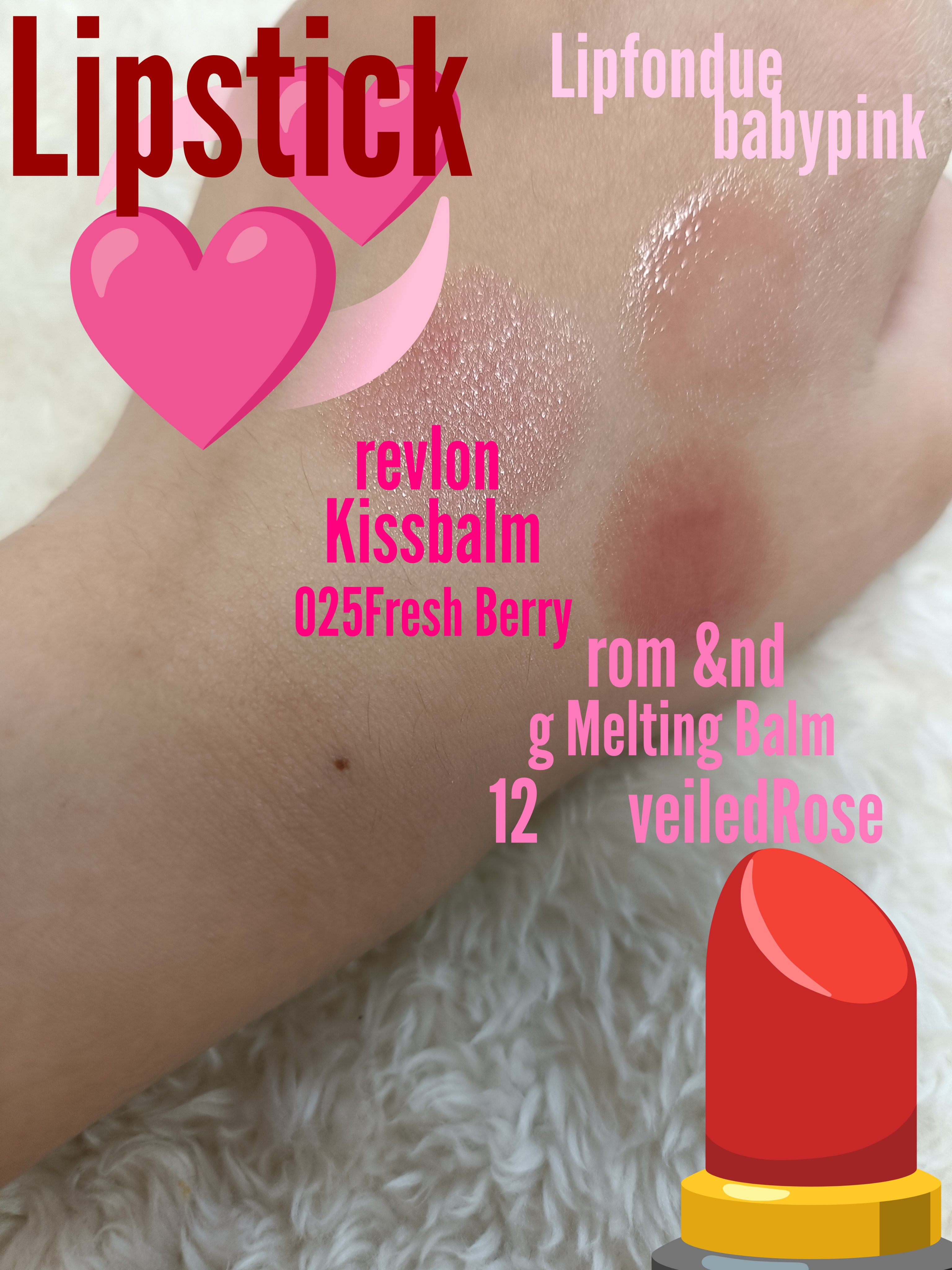 キス バーム 025 フレッシュ ストロベリー(生産終了)/REVLON/口紅を使ったクチコミ（2枚目）
