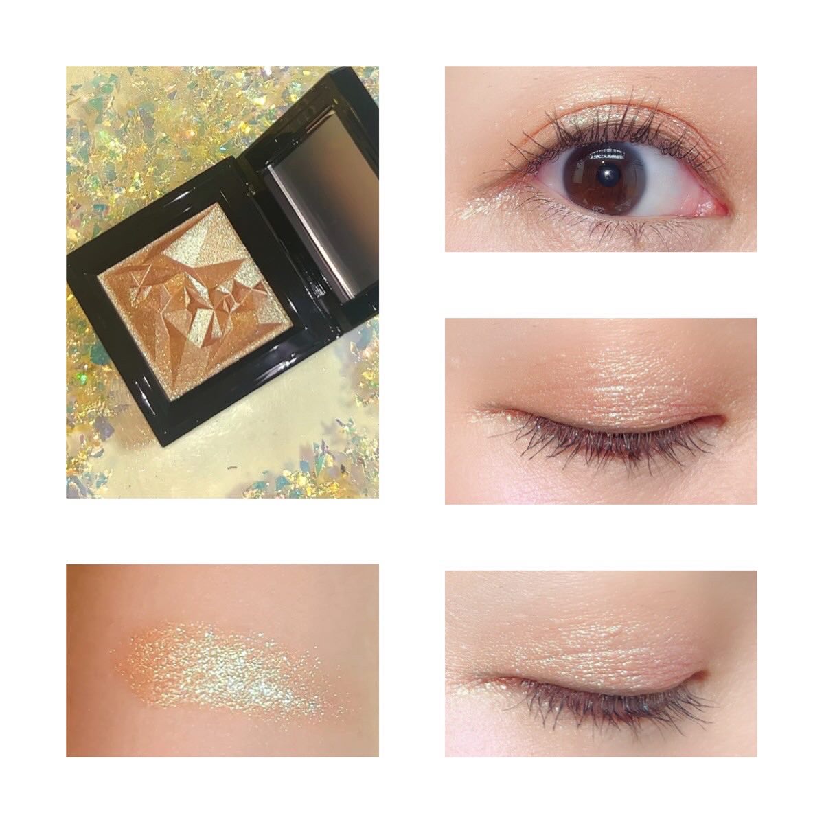 クラッシュド ジェム ペリドット ゲイズ/shu uemura/単色アイシャドウを使ったクチコミ（2枚目）