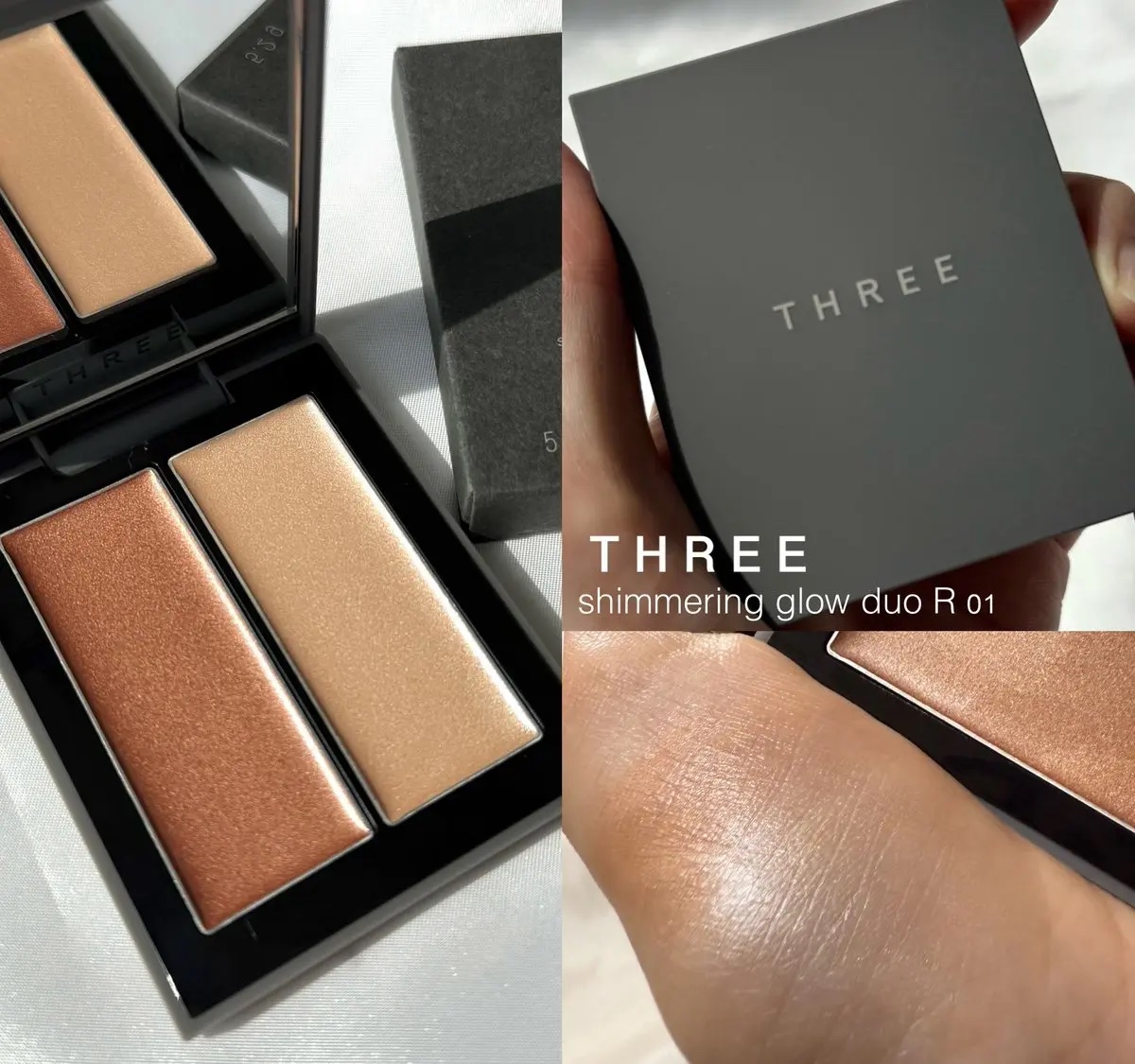 THREE シマリング グロー デュオ R/THREE/クリームハイライトを使ったクチコミ（2枚目）
