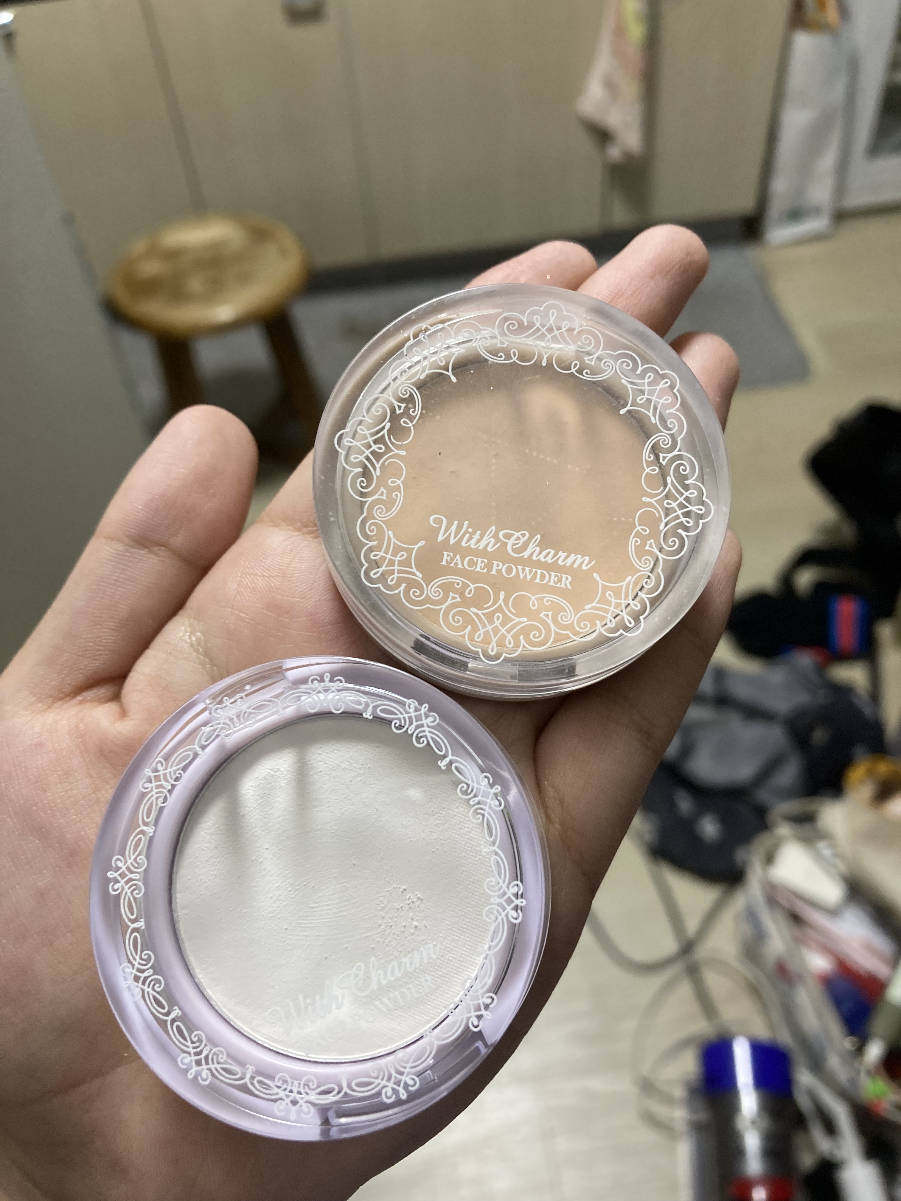 &. WithCharm ふんわりフィニッシュパウダー/DAISO/プレストパウダーを使ったクチコミ（1枚目）