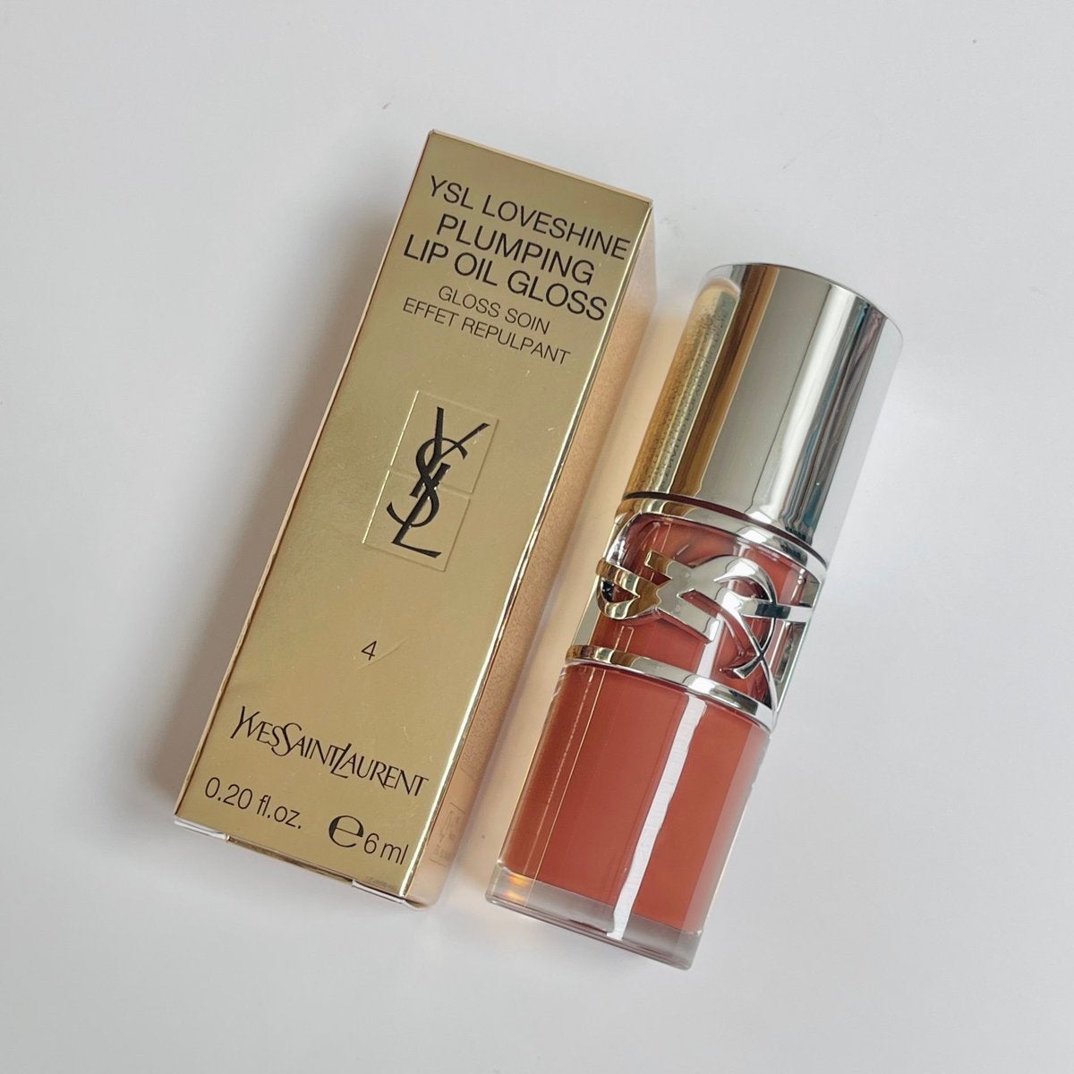 YSL ラブシャイン グロスプランパー #4 ハニー ピュア ラブ/YVES SAINT LAURENT BEAUTE/リップグロスを使ったクチコミ（1枚目）