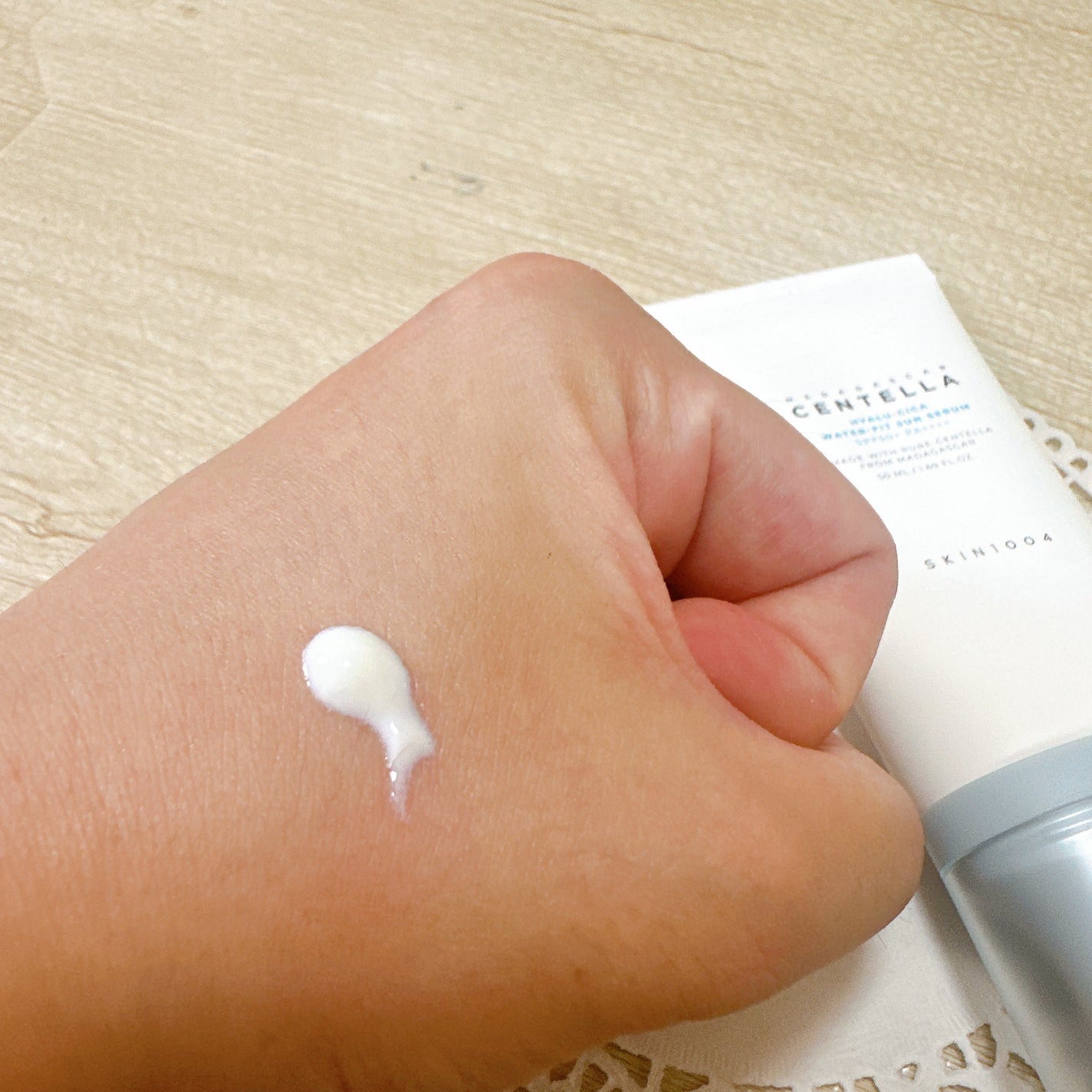 ヒアルーシカ ウォーターフィット サンセラム/SKIN1004/日焼け止めローションを使ったクチコミ(4枚目)